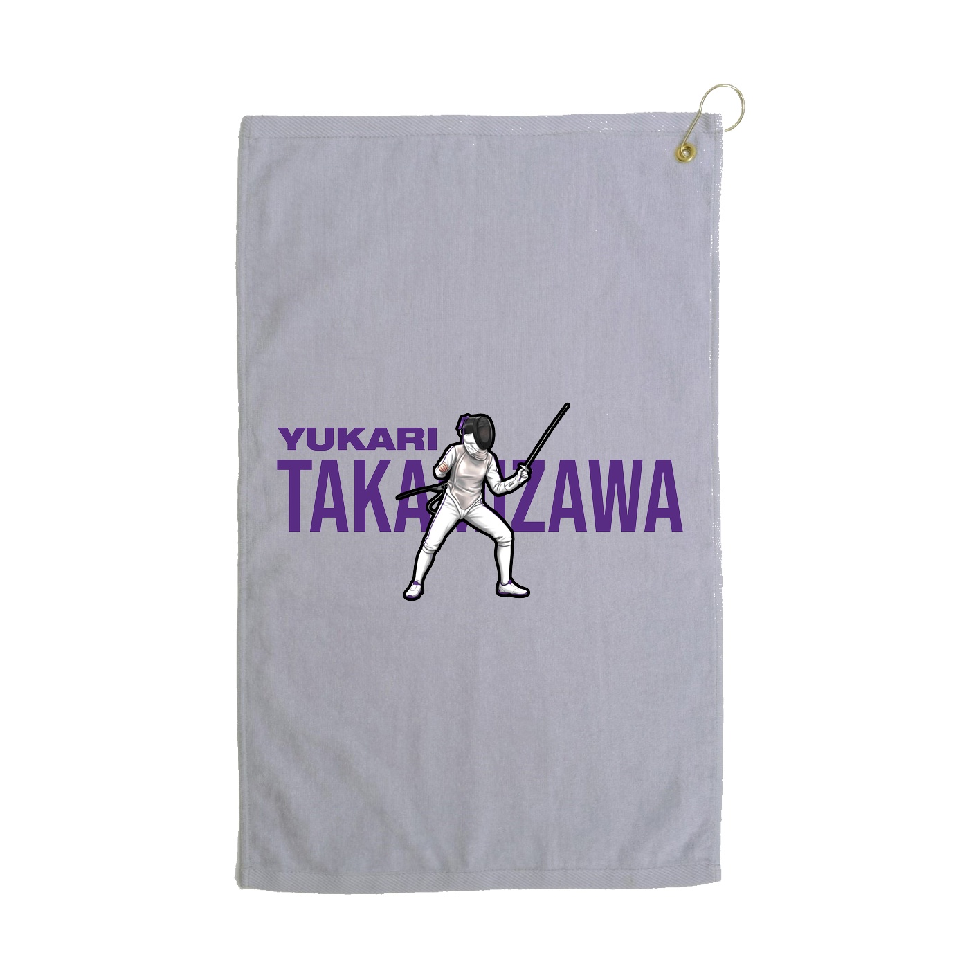 Golf Towel — Player Name in Grey