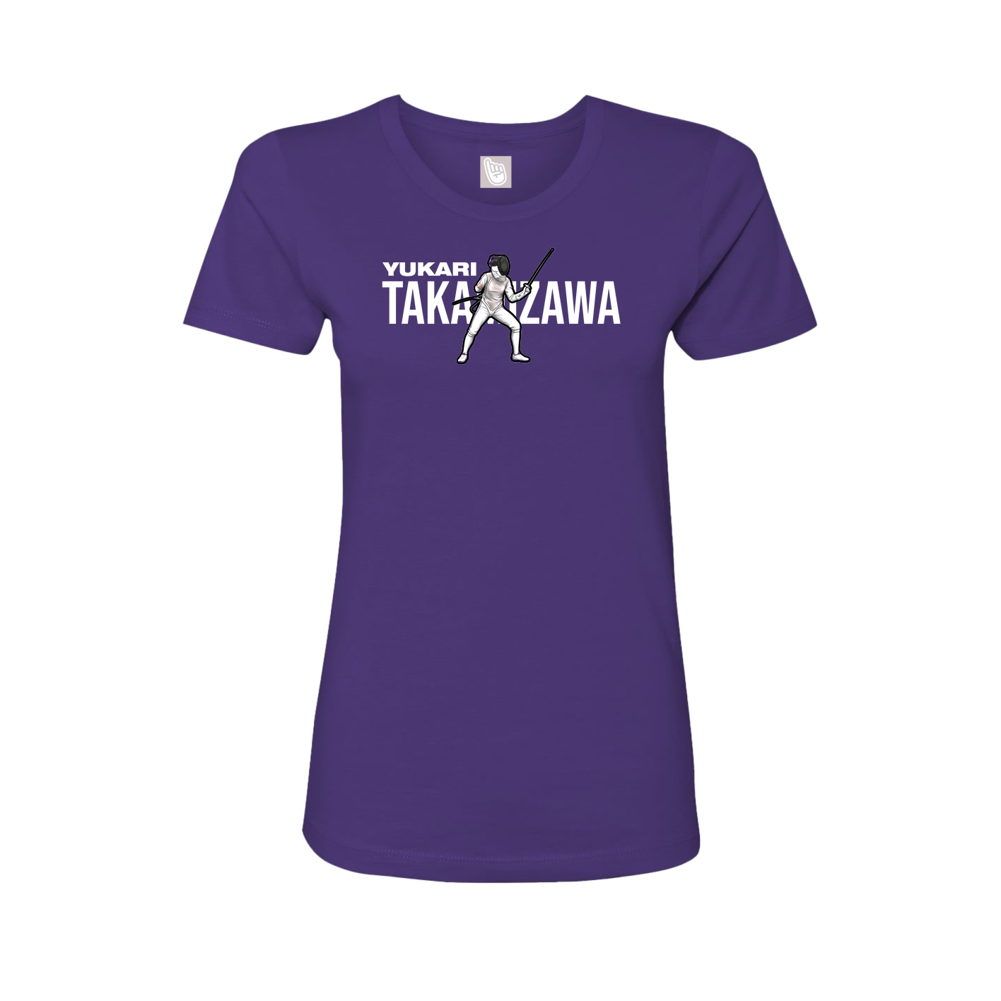 Fitted Women's Tee — Player Name in Purple