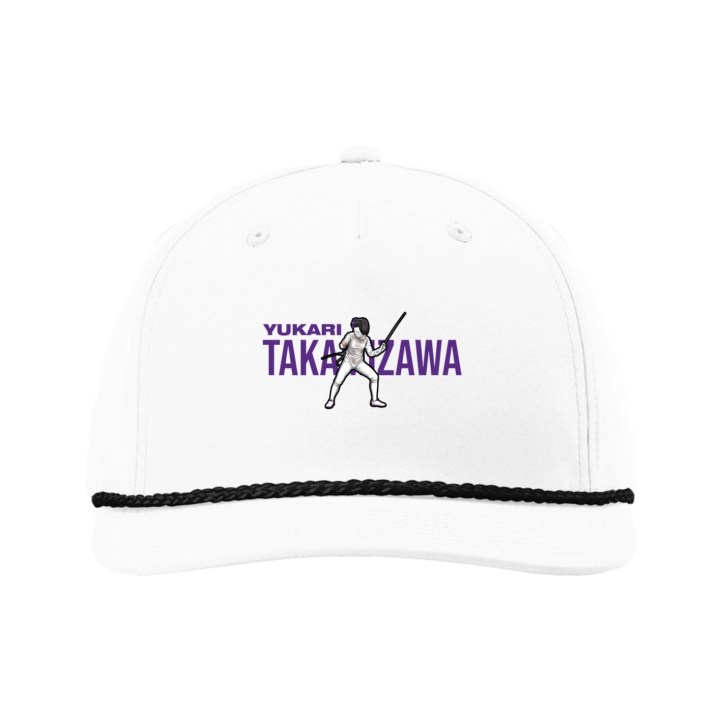 Five-Panel Classic Rope Cap — Player Name in White