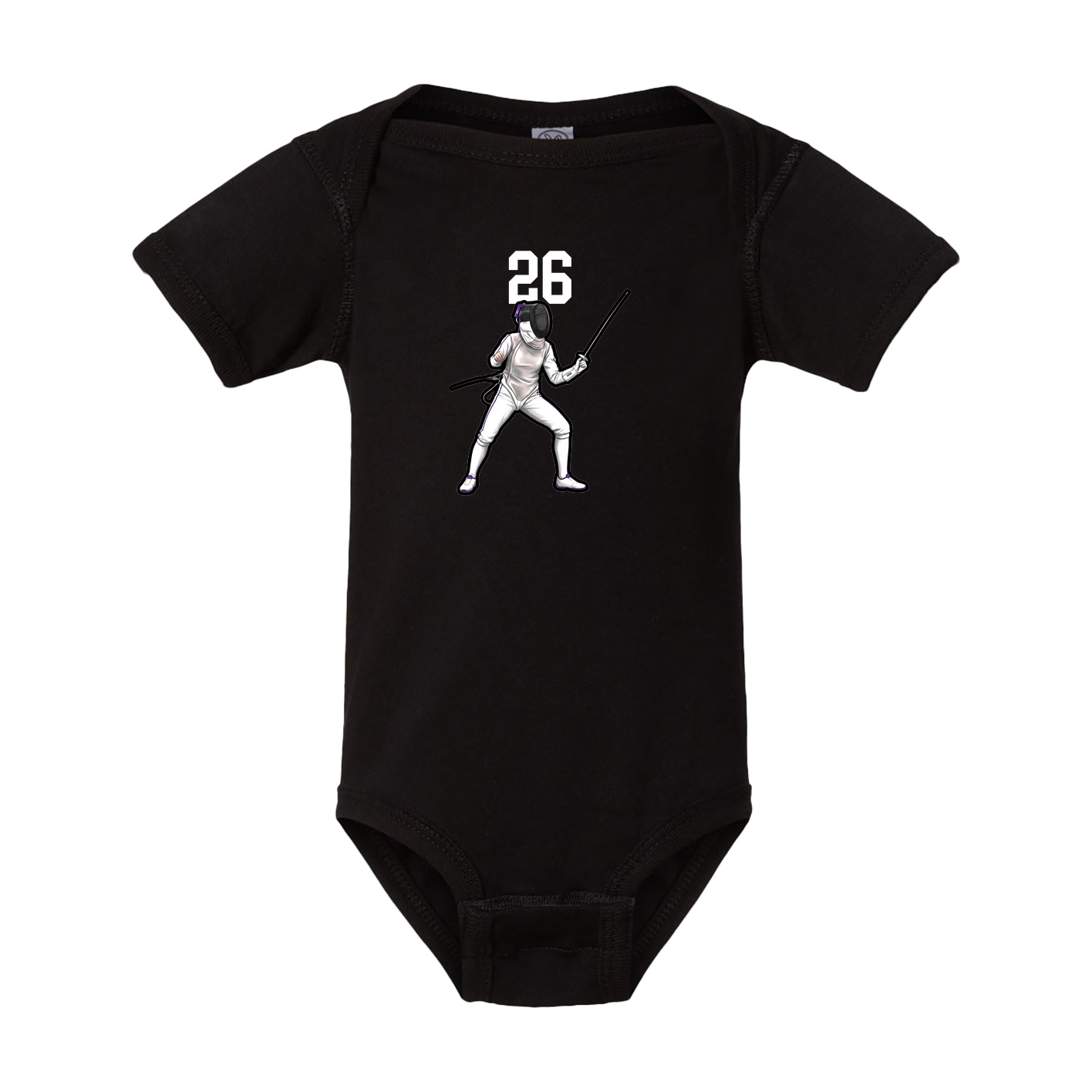 Baby Onesie — Number Top in Black