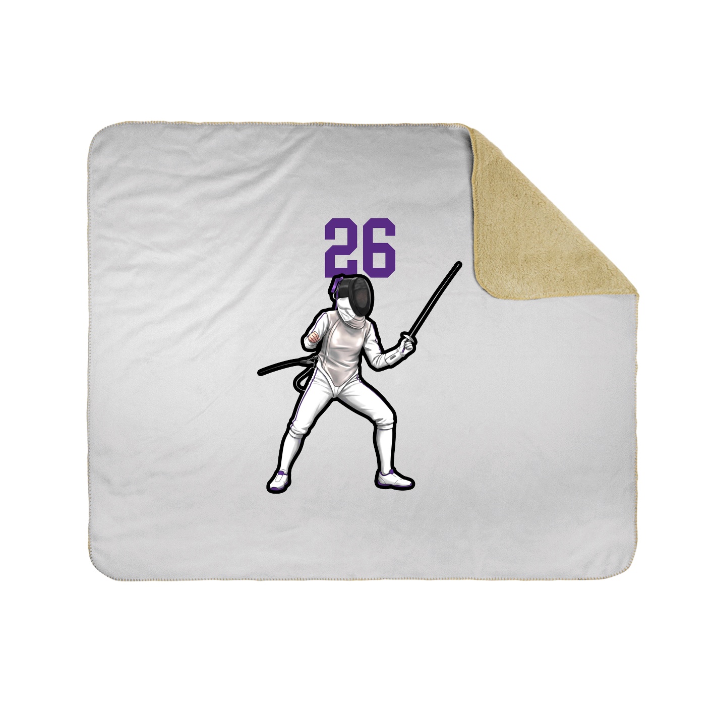 Throw Blanket — Number Top in White