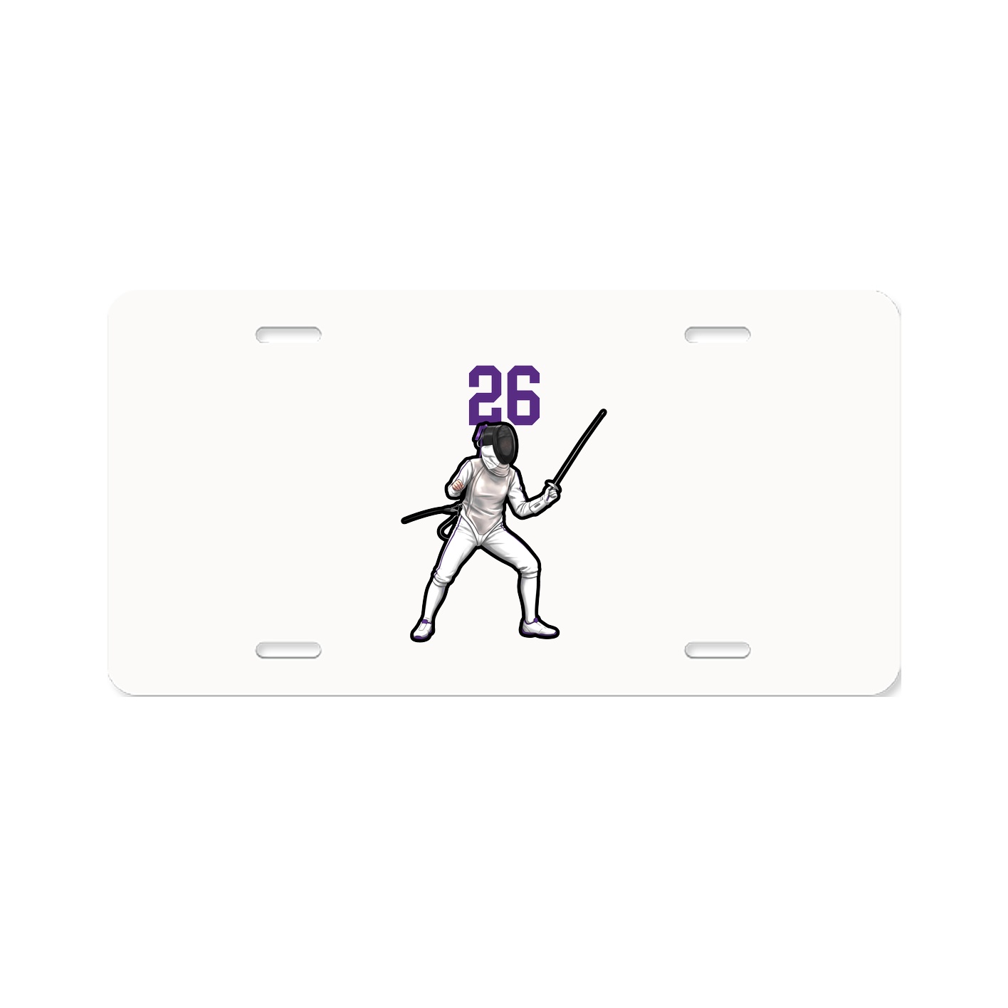 License Plate — Number Top in Classic