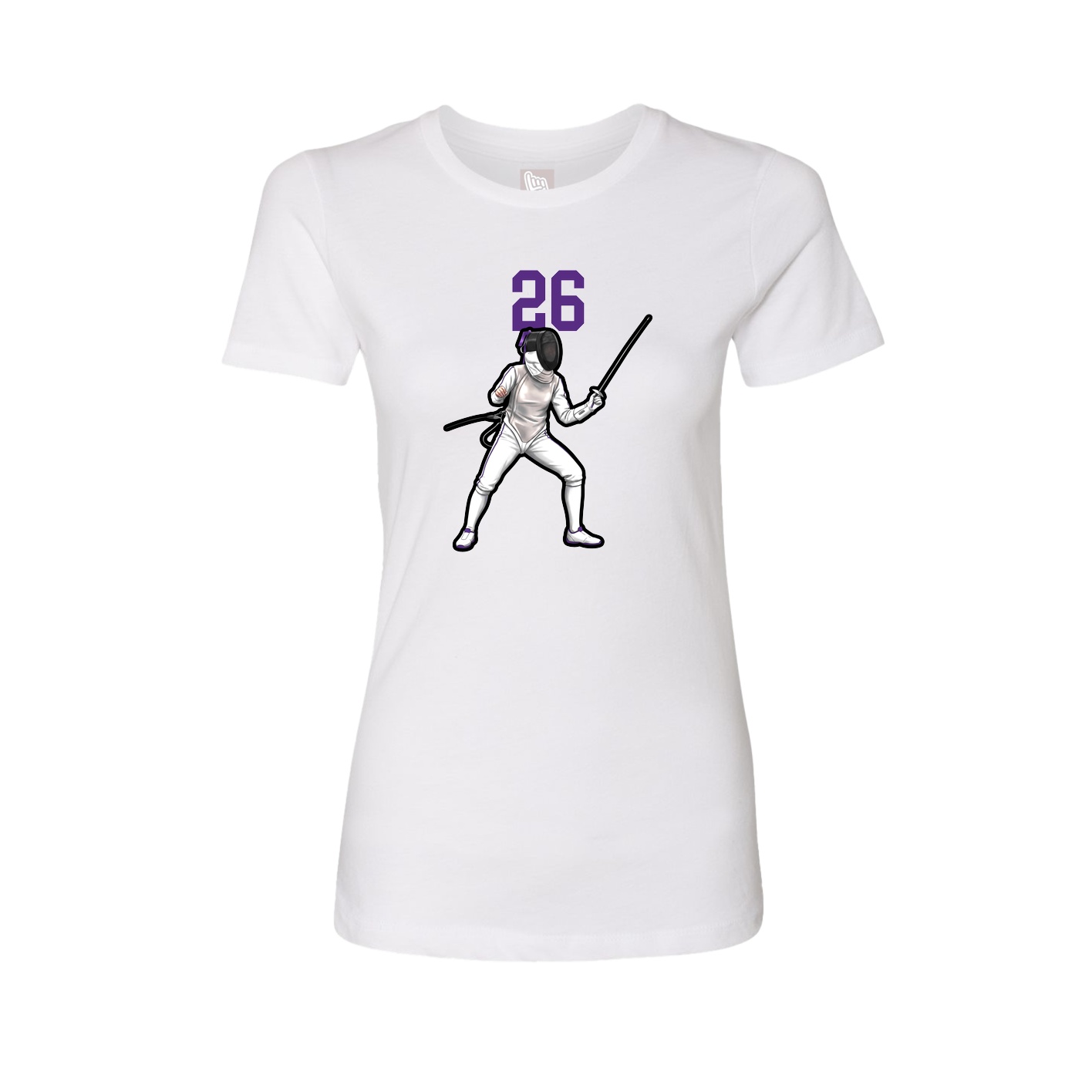 Fitted Women's Tee — Number Top in White