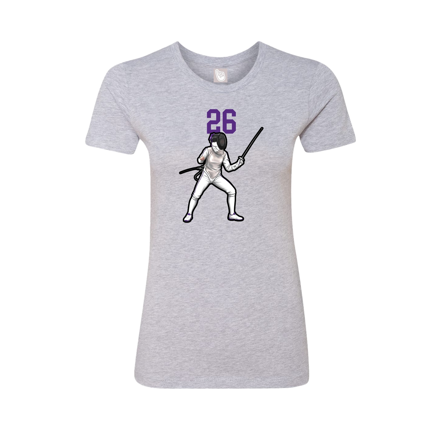 Womens Tee — Number Top in Grey