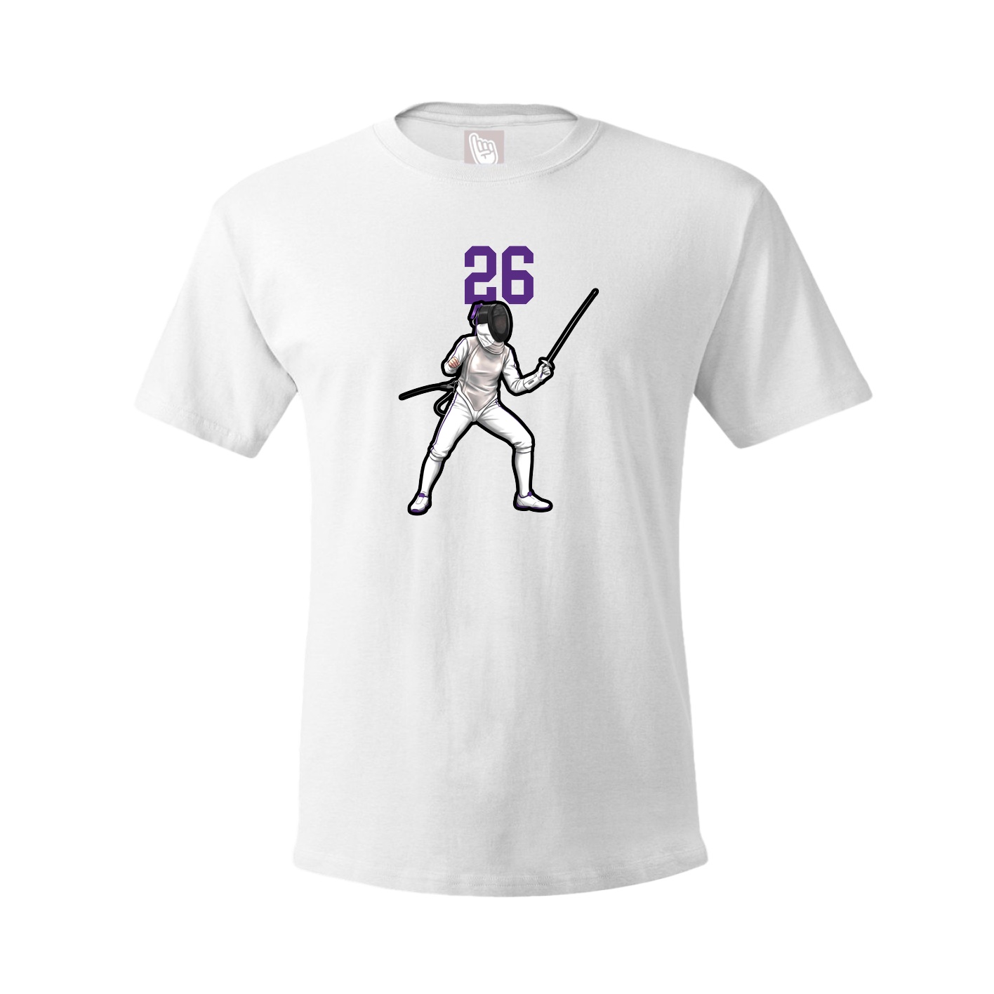 Youth Tee — Number Top in White
