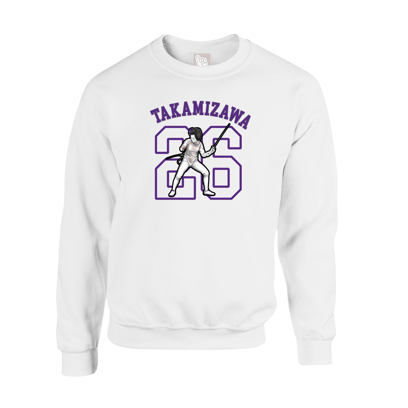 Fleece Crew — Shirsey Arch in White