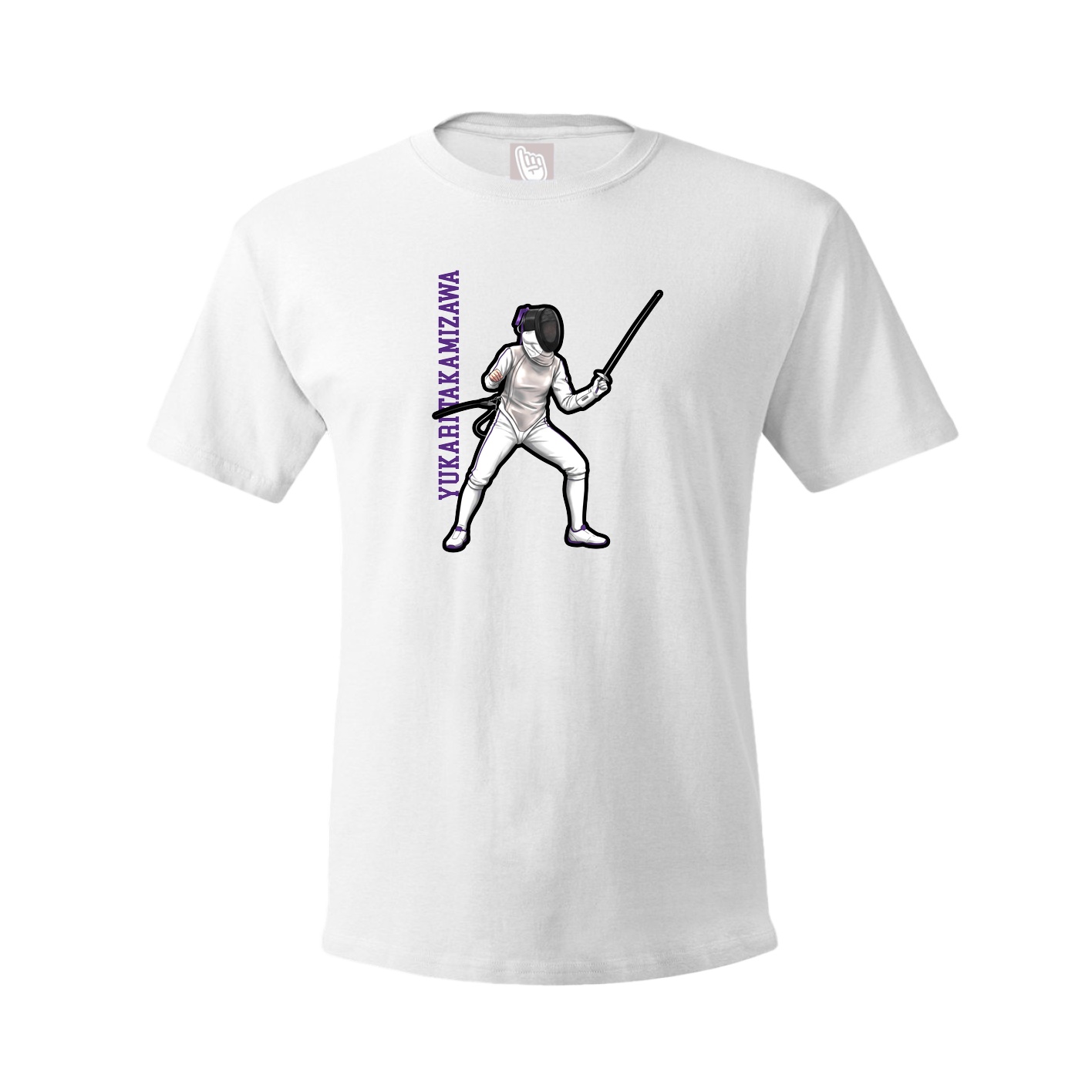 Tee — Name Vertical in White