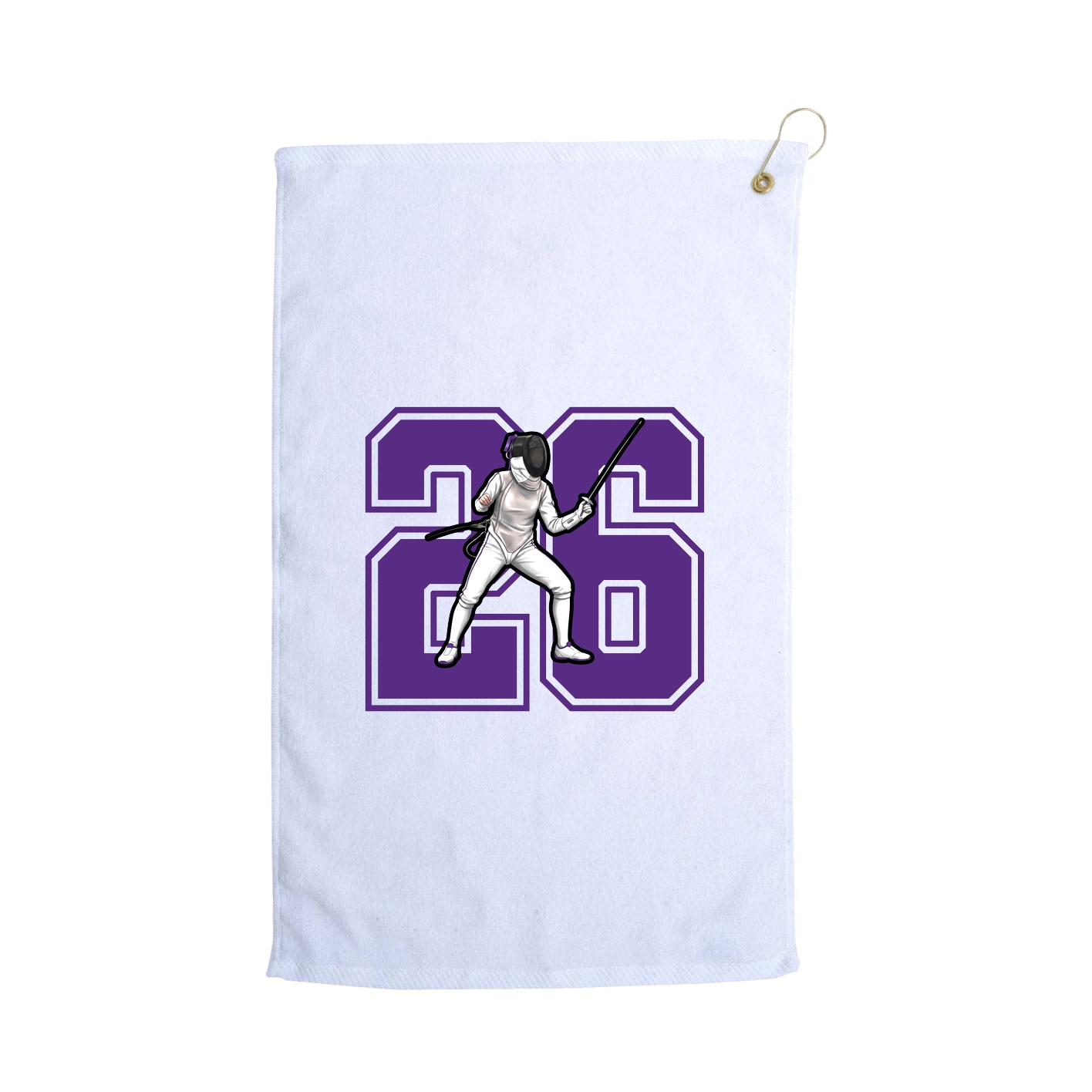 Golf Towel — Number in White