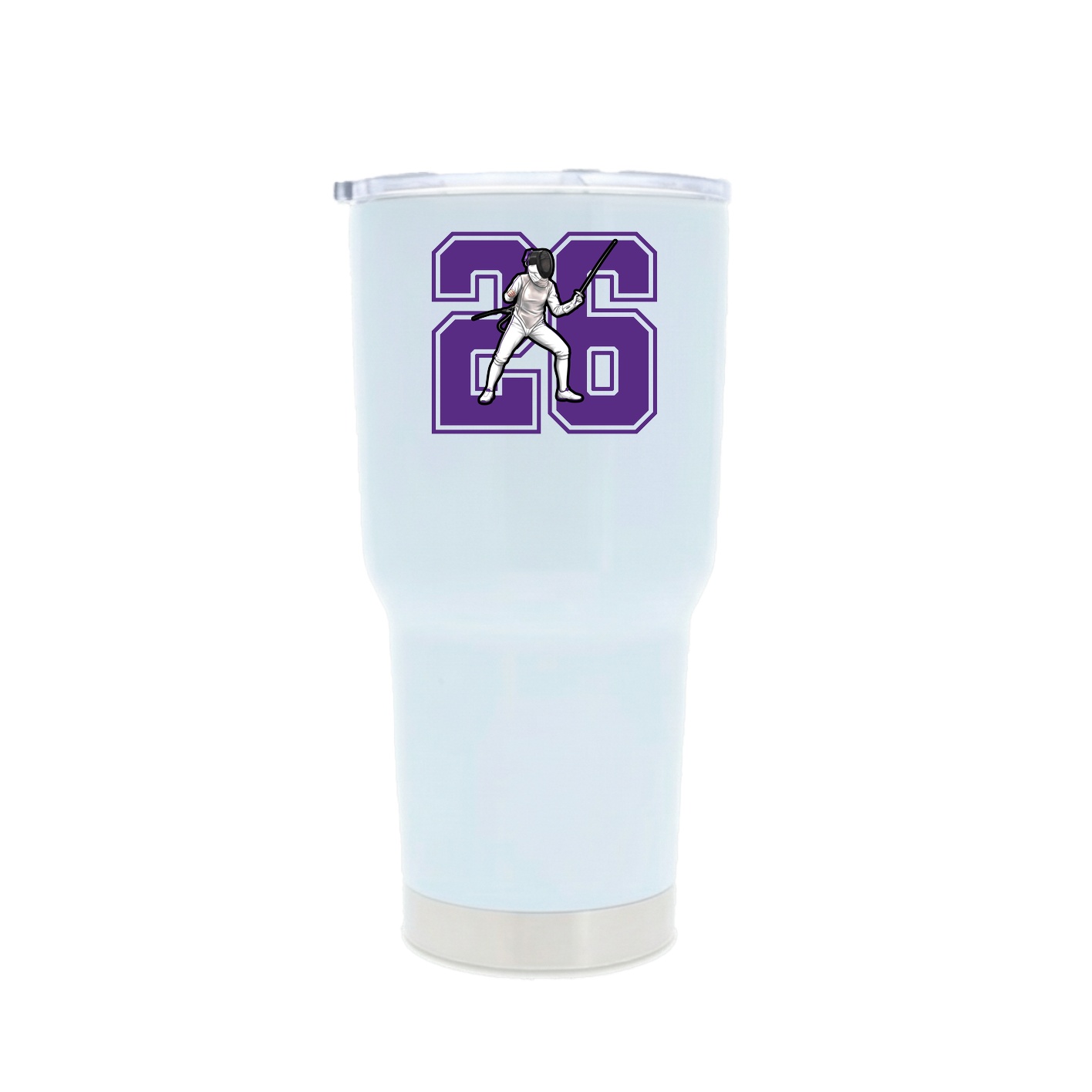 30oz Stainless Steel Tumbler — Number in White