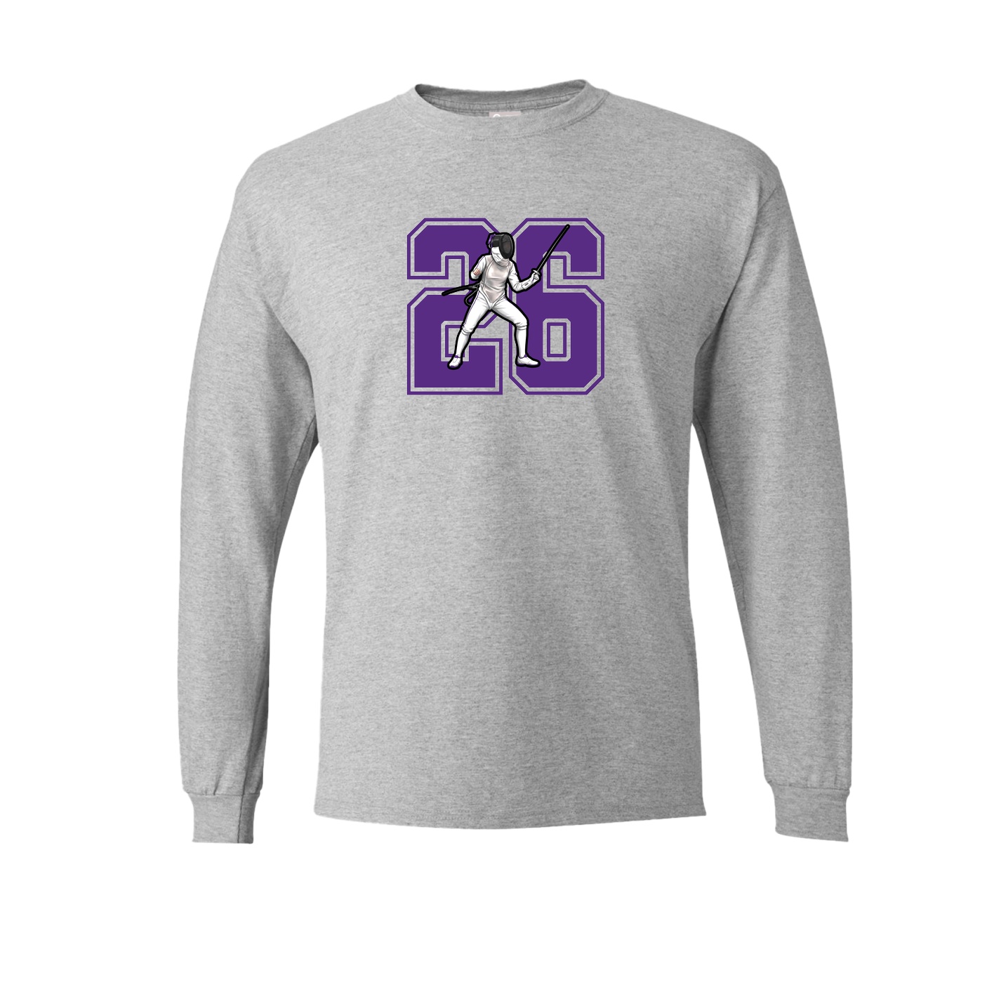 Long Sleeve Tee — Number in Grey