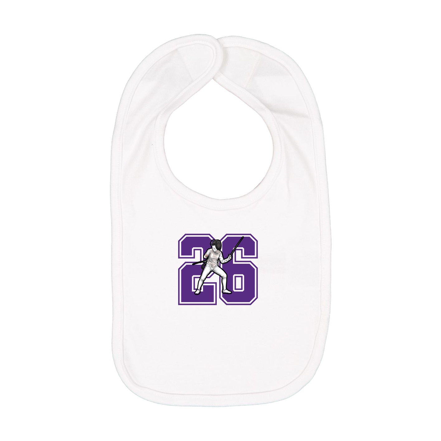 Infant Bib — Number in White