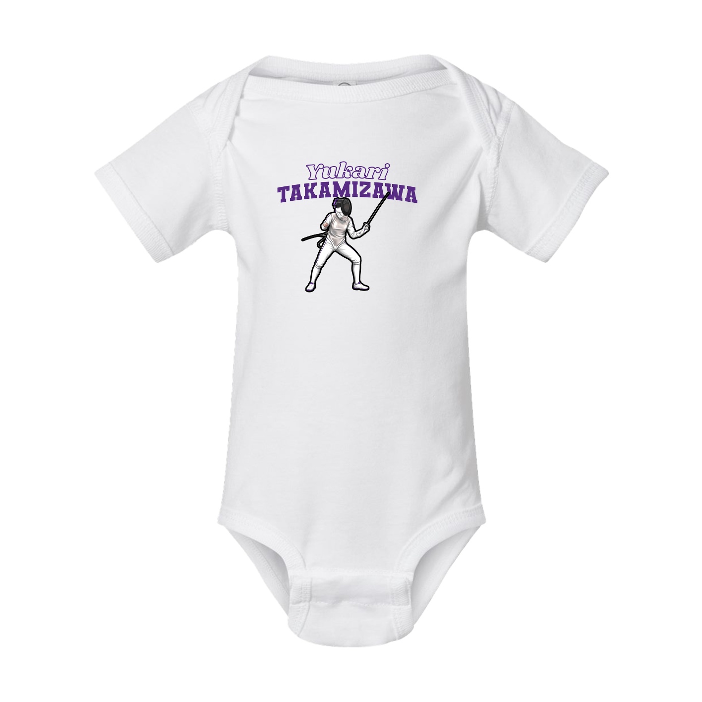 Baby Onesie — Name Arch in White