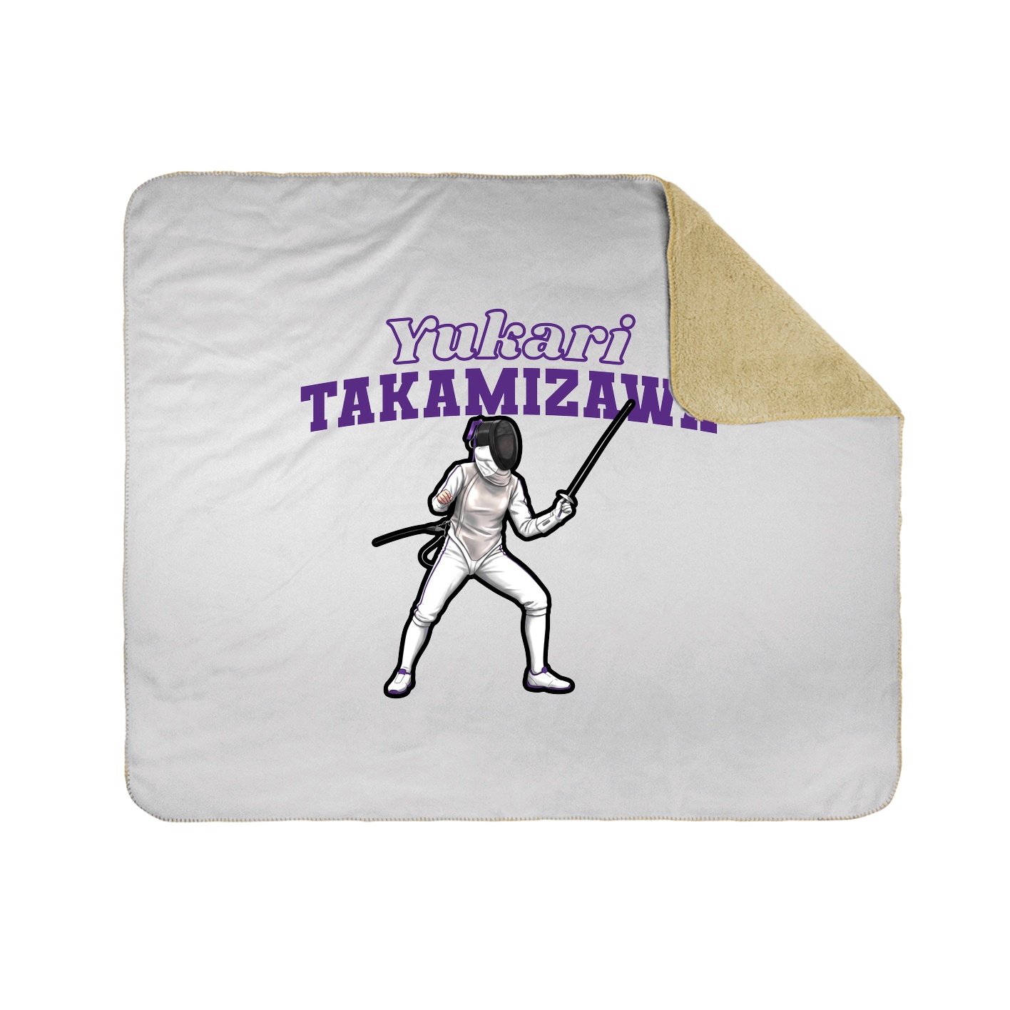 Throw Blanket — Name Arch in White