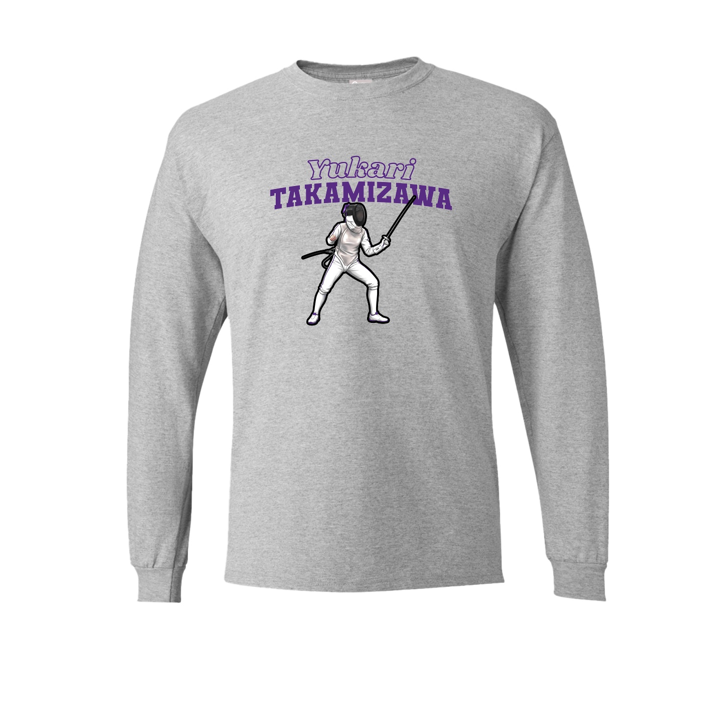 Long Sleeve Tee — Name Arch in Grey