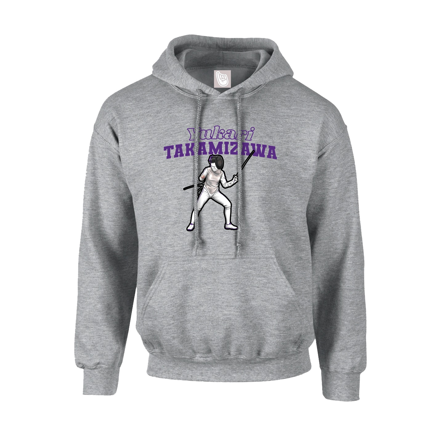 Youth Hoodie — Name Arch in Grey