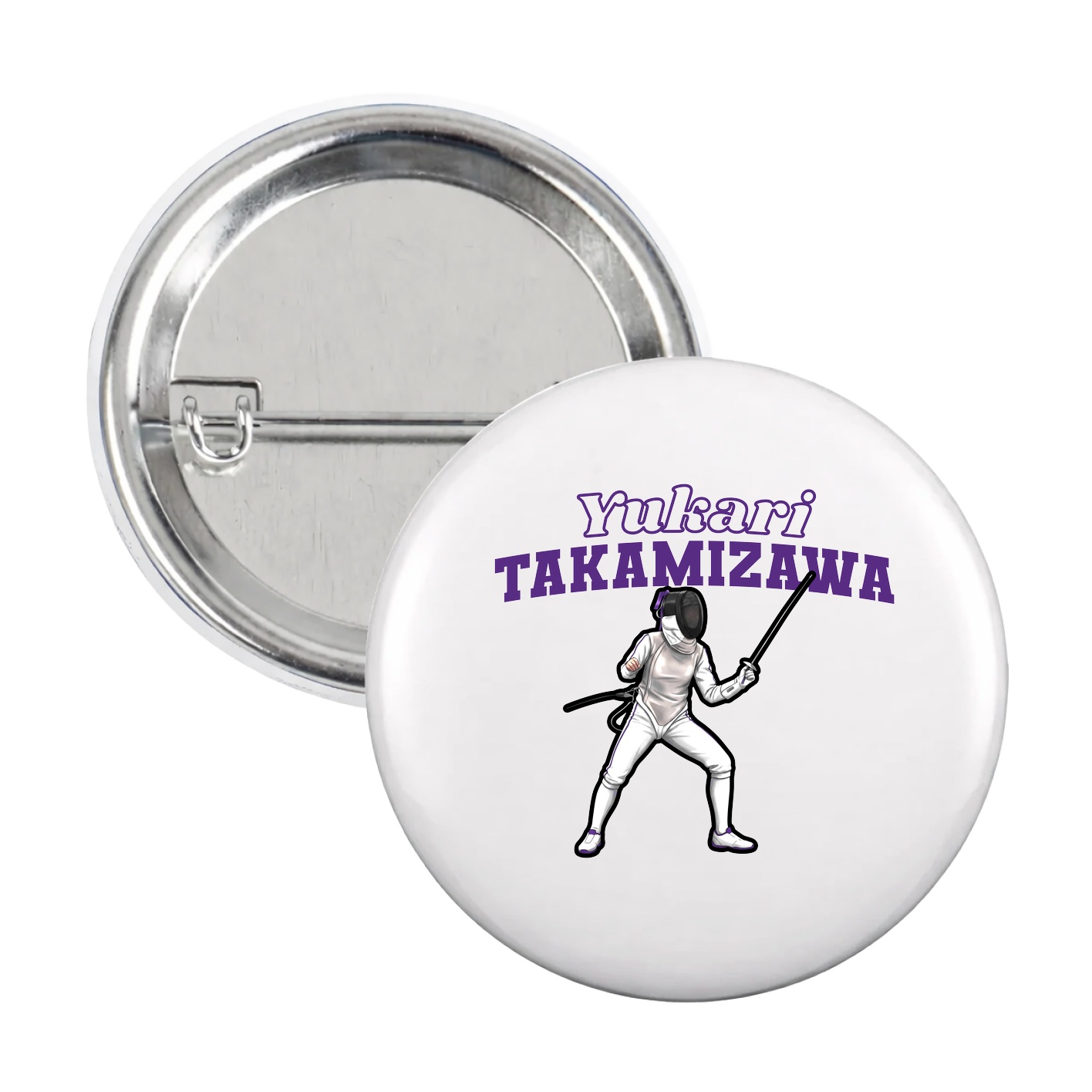 Game Day Button — Name Arch in White