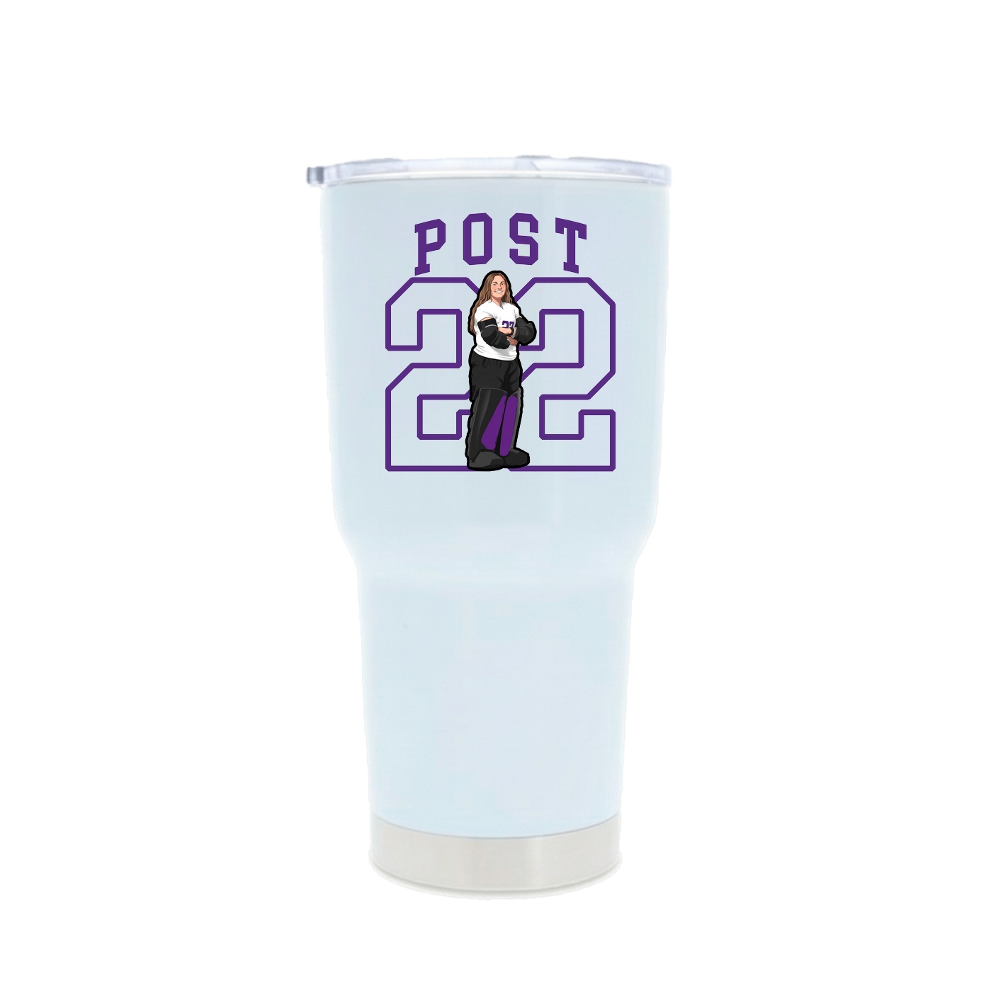 30oz Stainless Steel Tumbler — Shirsey in White