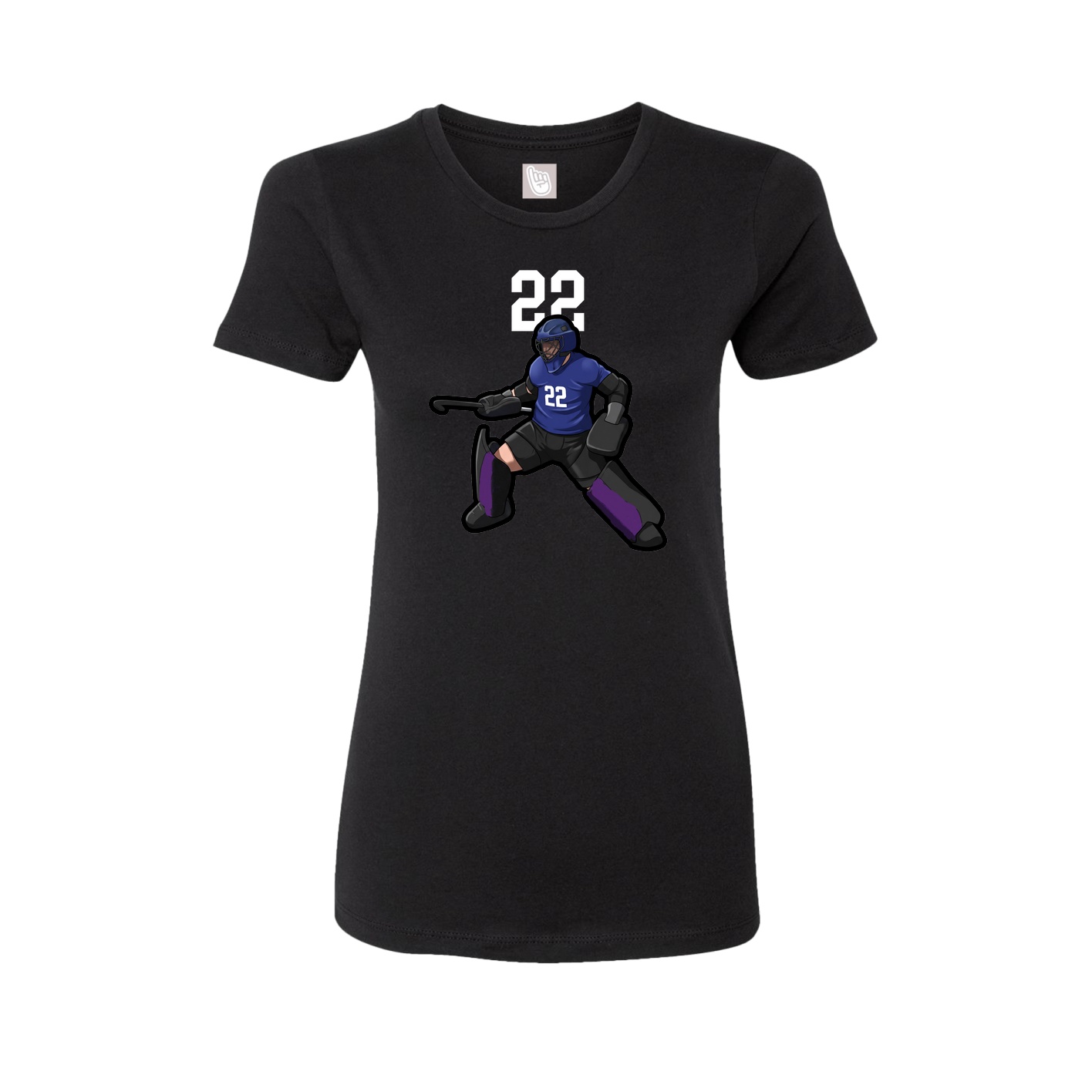 Womens Tee — Number Top in Black