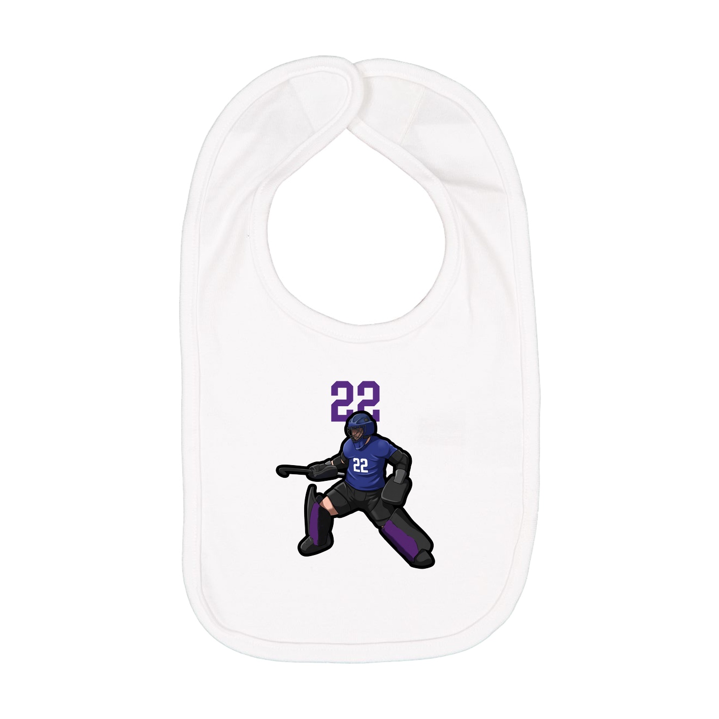 Infant Bib — Number Top in White