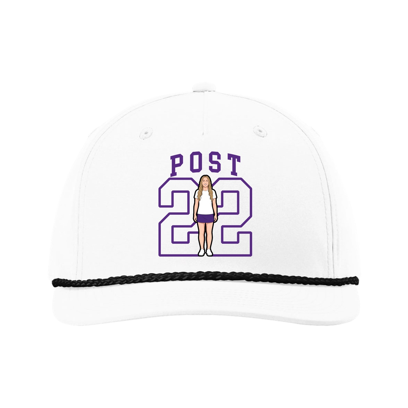 Five-Panel Classic Rope Cap — Shirsey in White