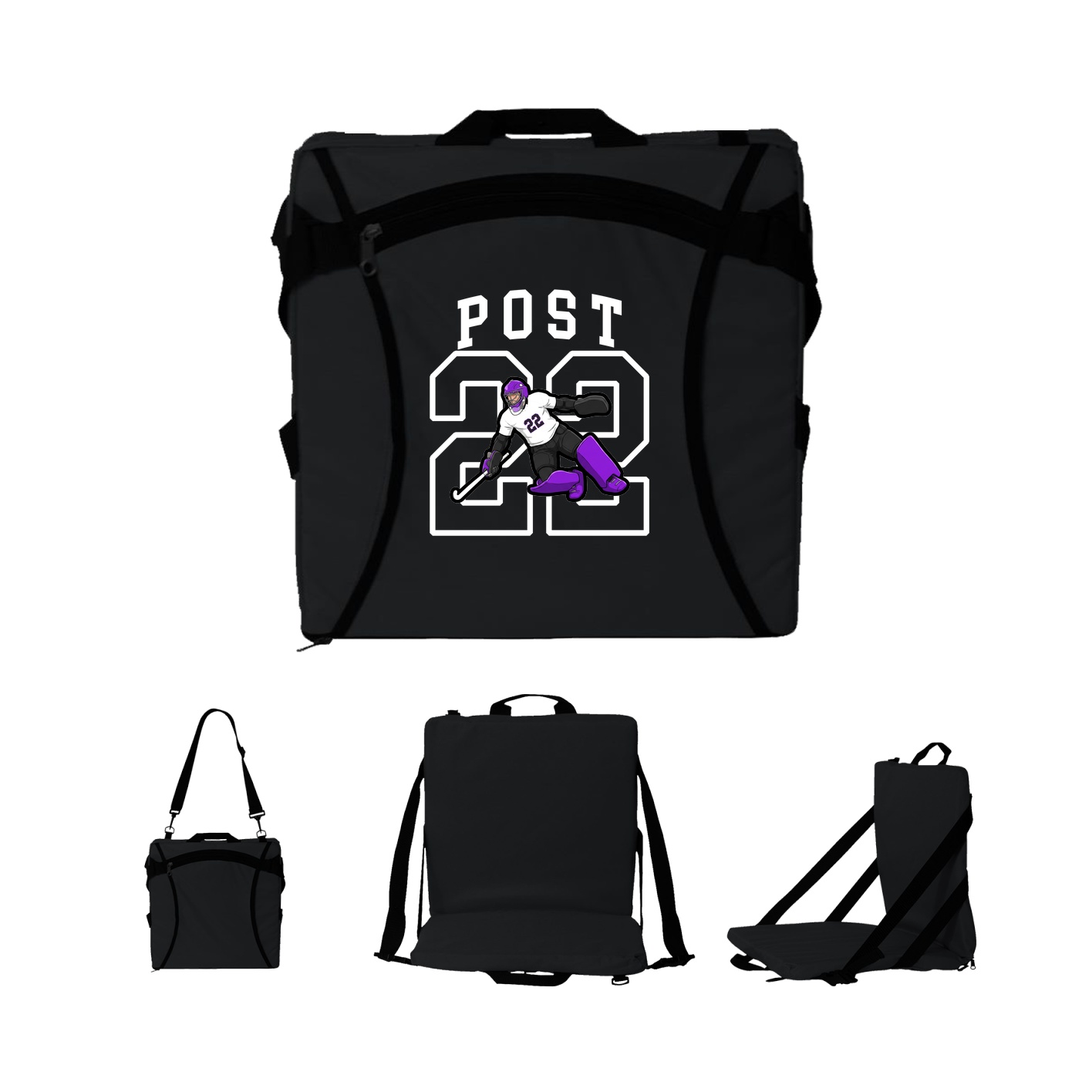 Folding Stadium Seat — Shirsey in Black