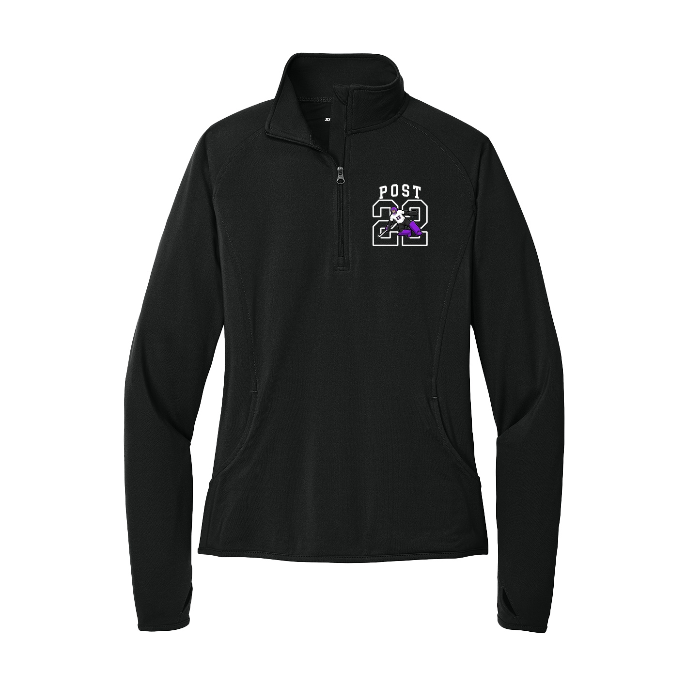 Women's Q-Zip Pullover — Shirsey in Black