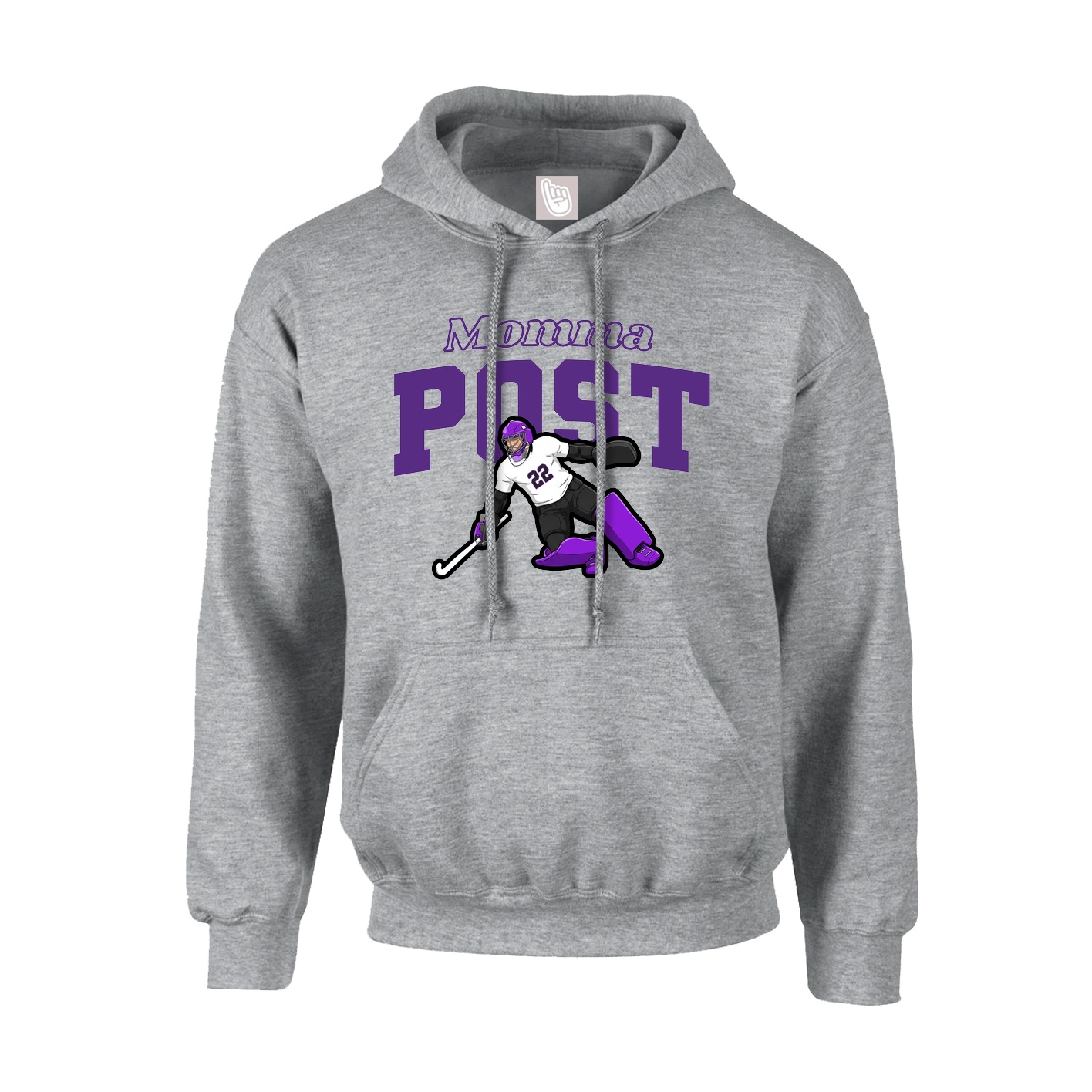 Youth Hoodie — Mothers Day Block in Grey