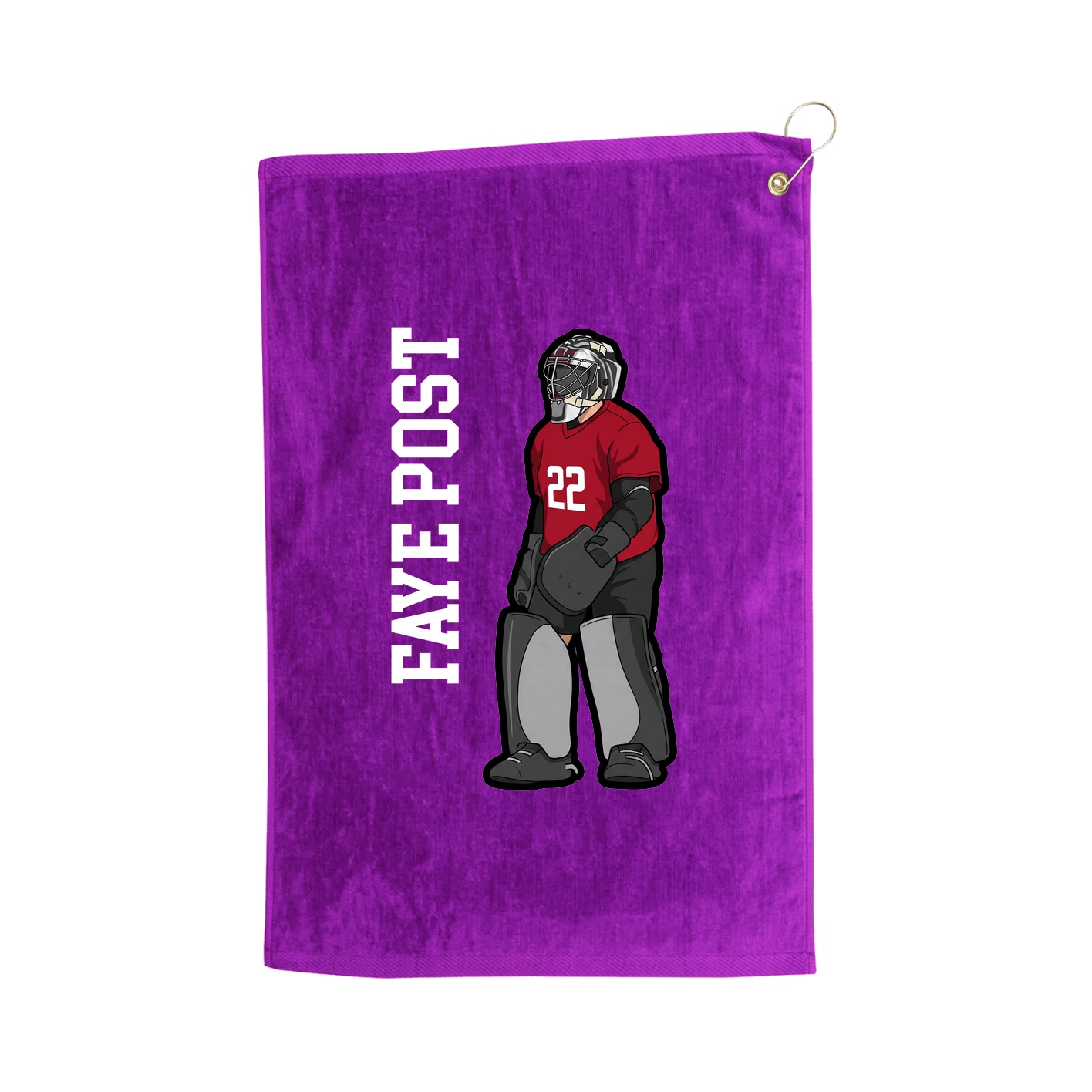 Golf Towel — Name Vertical in Purple