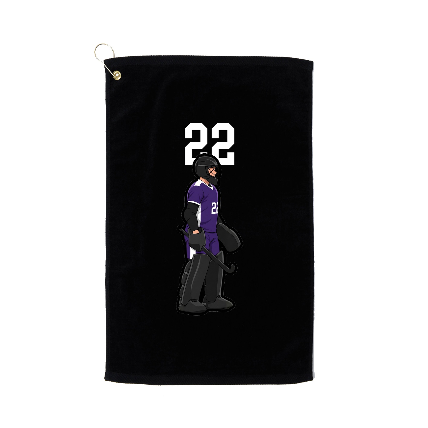 Golf Towel — Number Top in Black