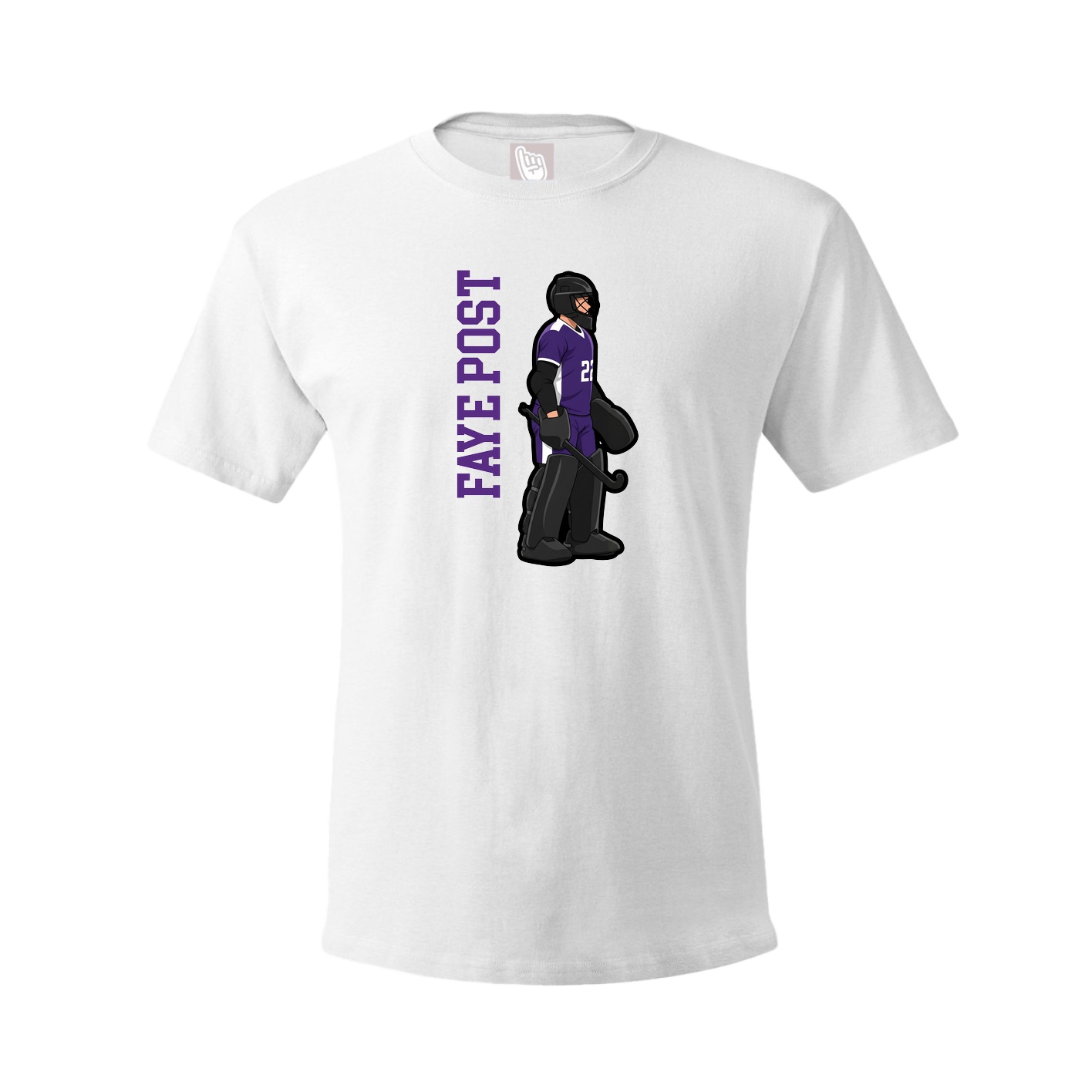 Tee — Name Vertical in White