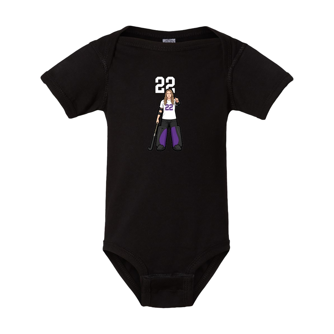 Baby Onesie — Number Top in Black