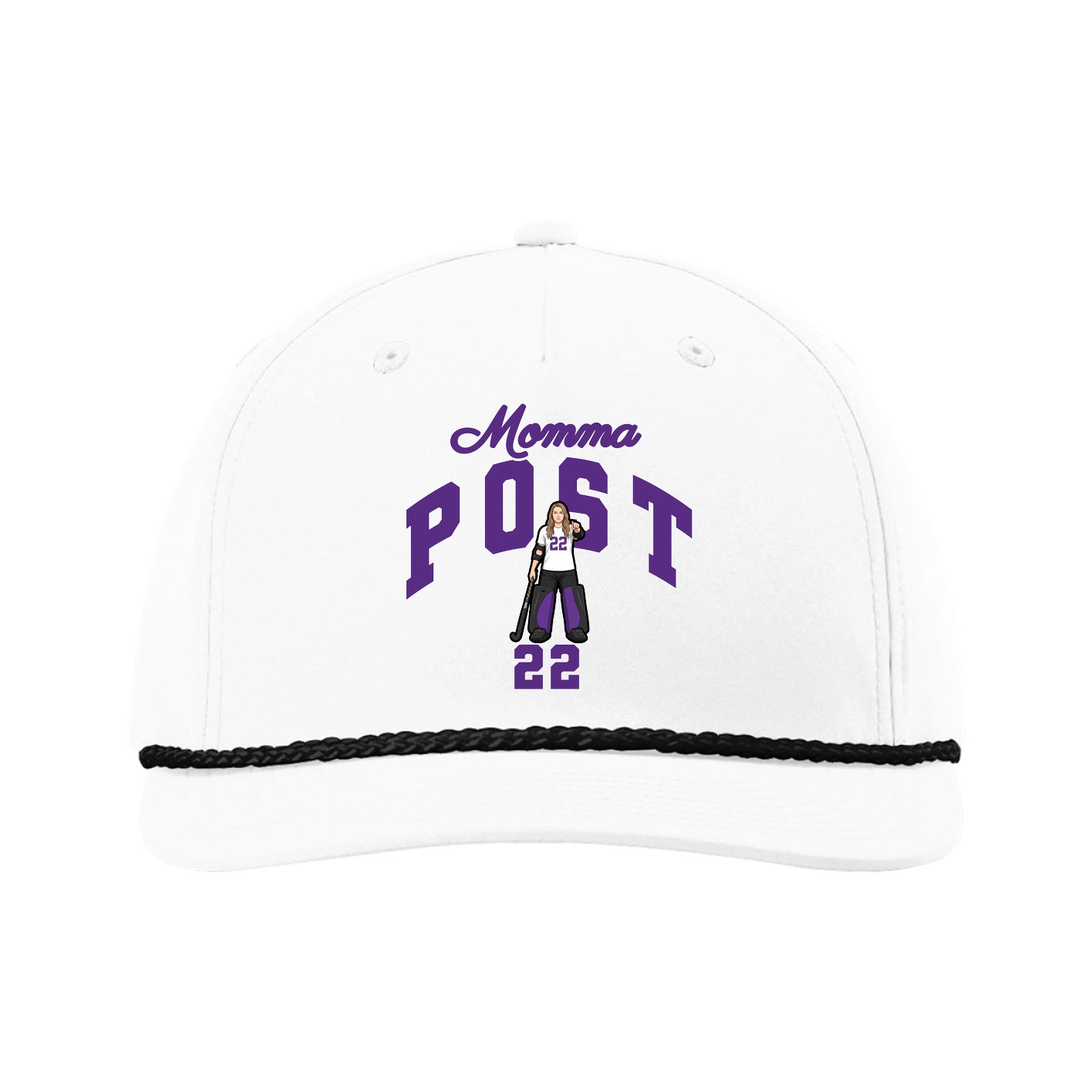 Five-Panel Classic Rope Cap — Mothers Day Arch in White