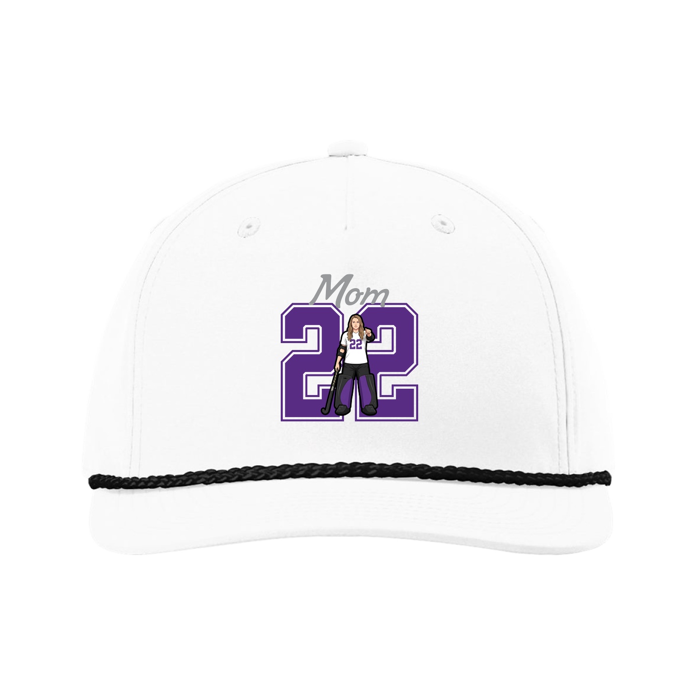 Five-Panel Classic Rope Cap — Mothers Day Shirsey in White