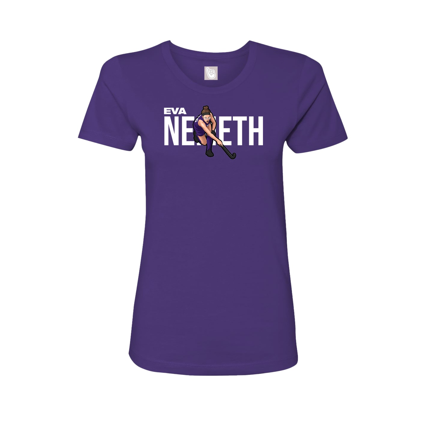 Fitted Women's Tee — Player Name in Purple