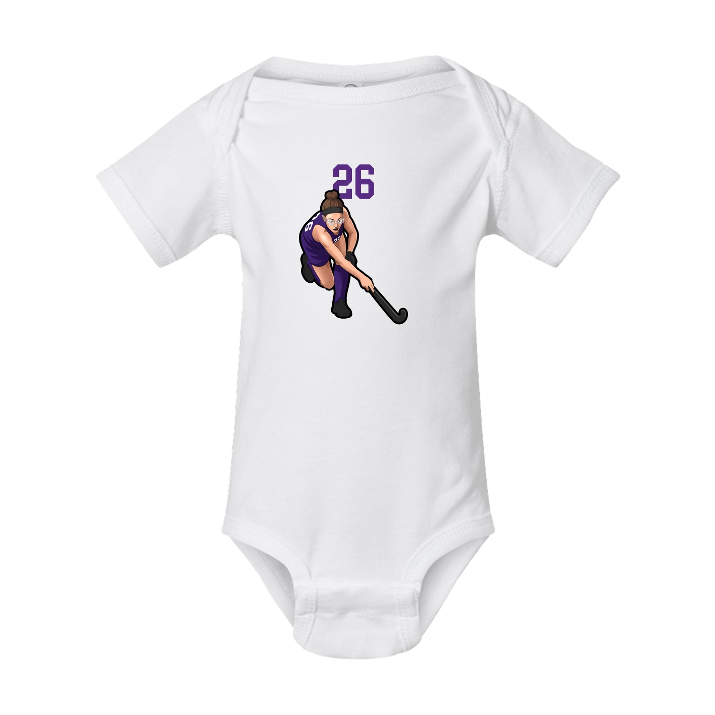 Baby Onesie — Number Top in White