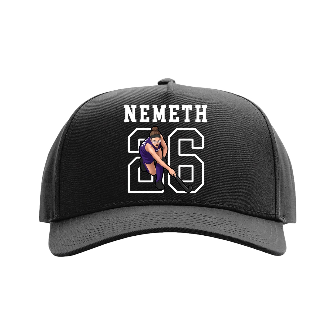 Full Fabric Five-Panel Champ Cap — Shirsey in Black