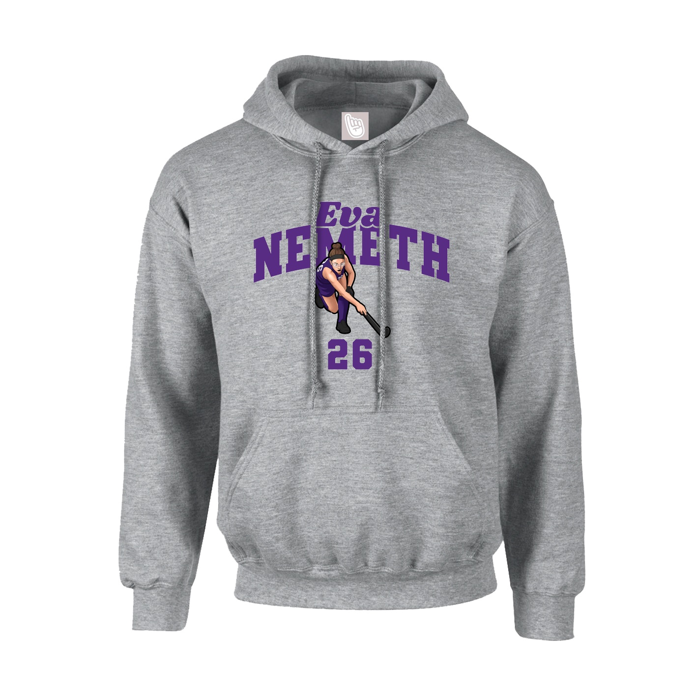 Youth Hoodie — Signature Arch in Grey