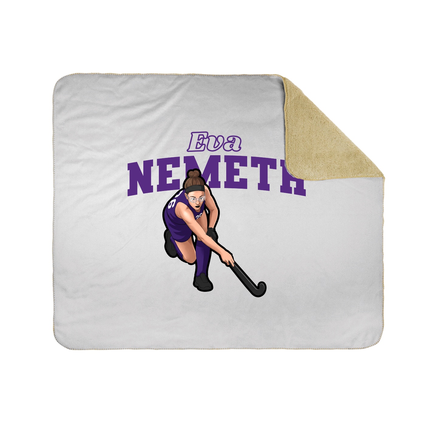 Throw Blanket — Name Arch in White