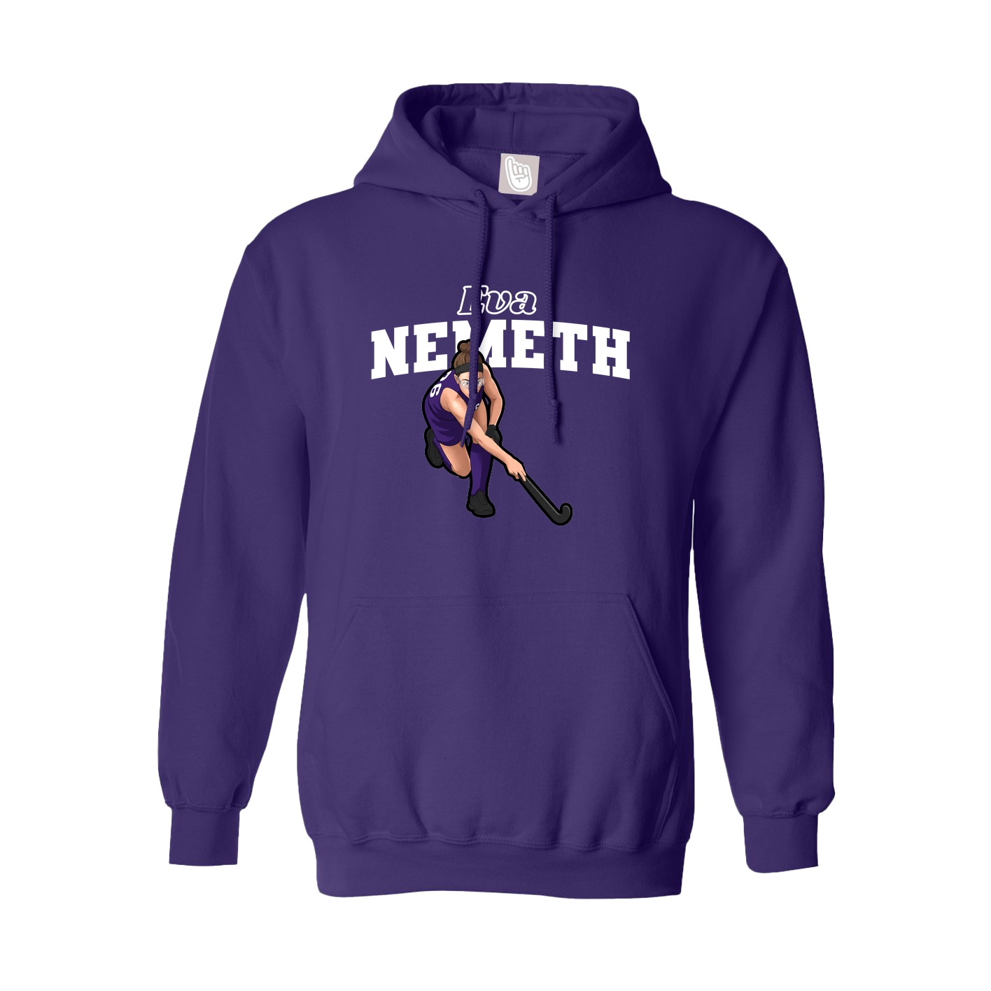 Hoodie — Name Arch in Purple