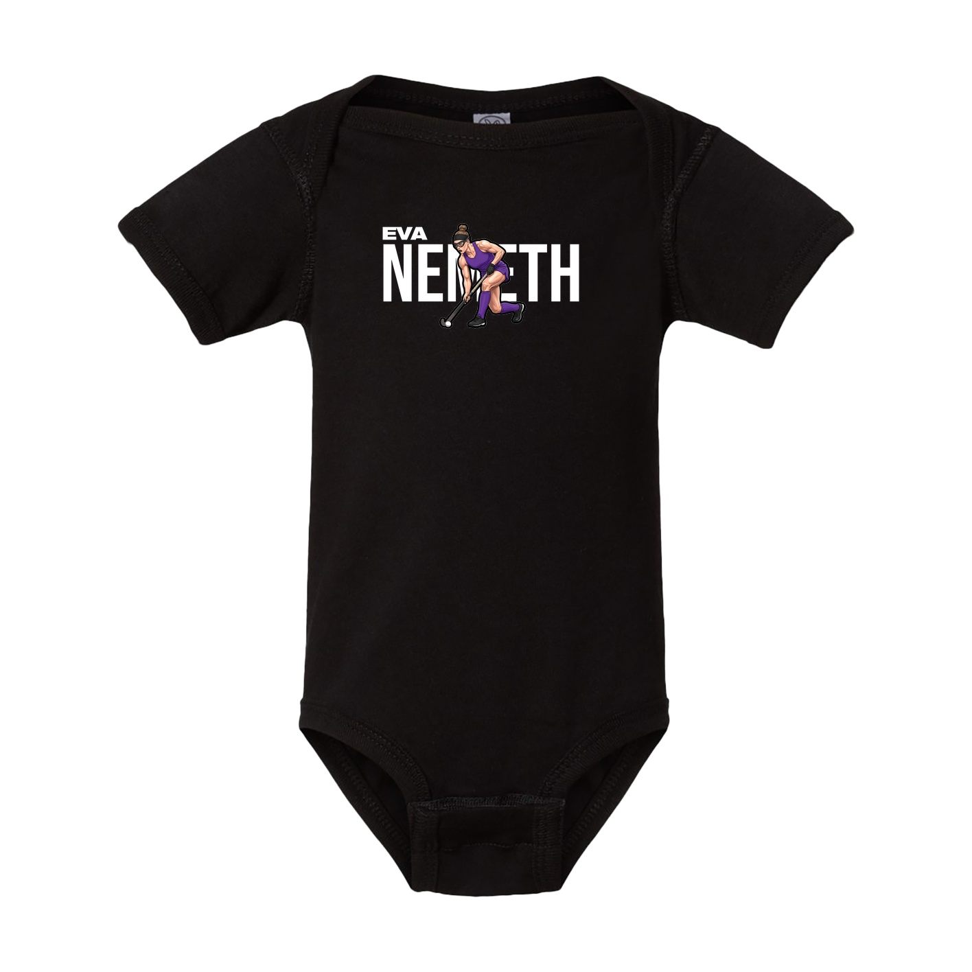 Baby Onesie — Player Name in Black