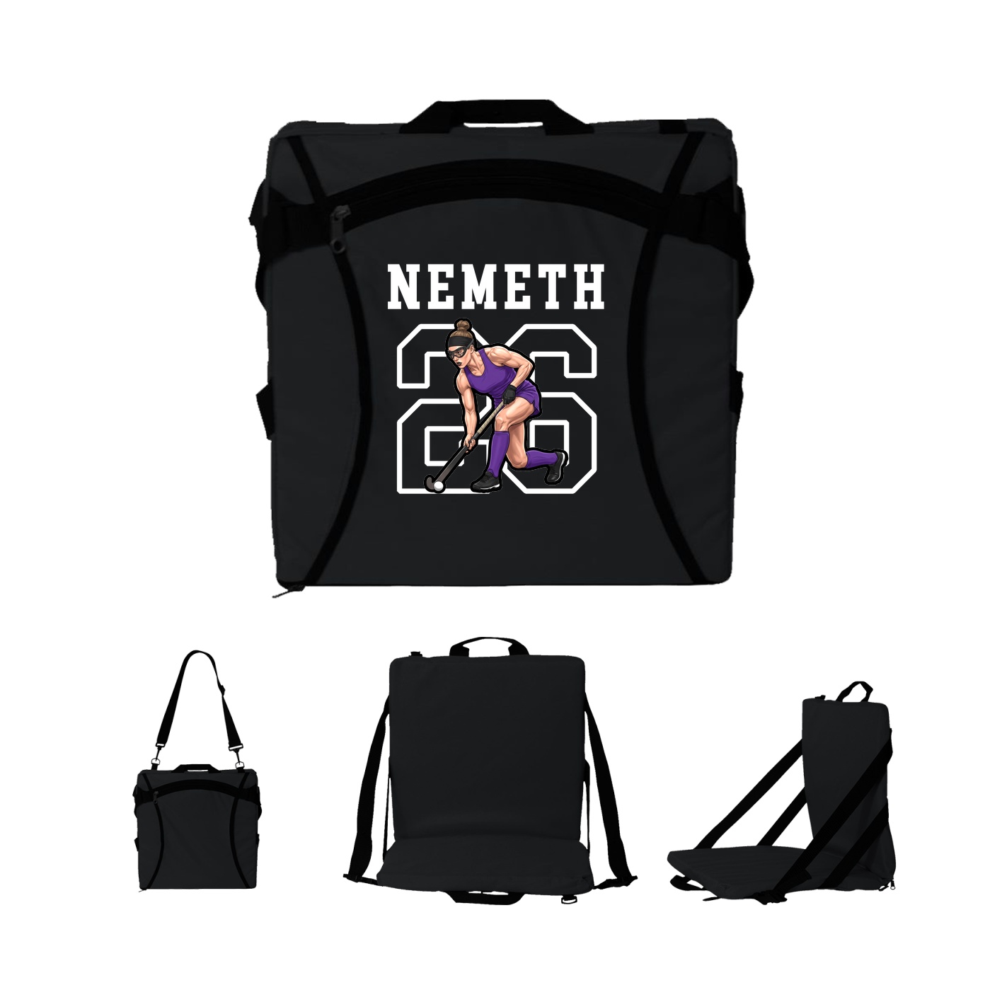 Folding Stadium Seat — Shirsey in Black