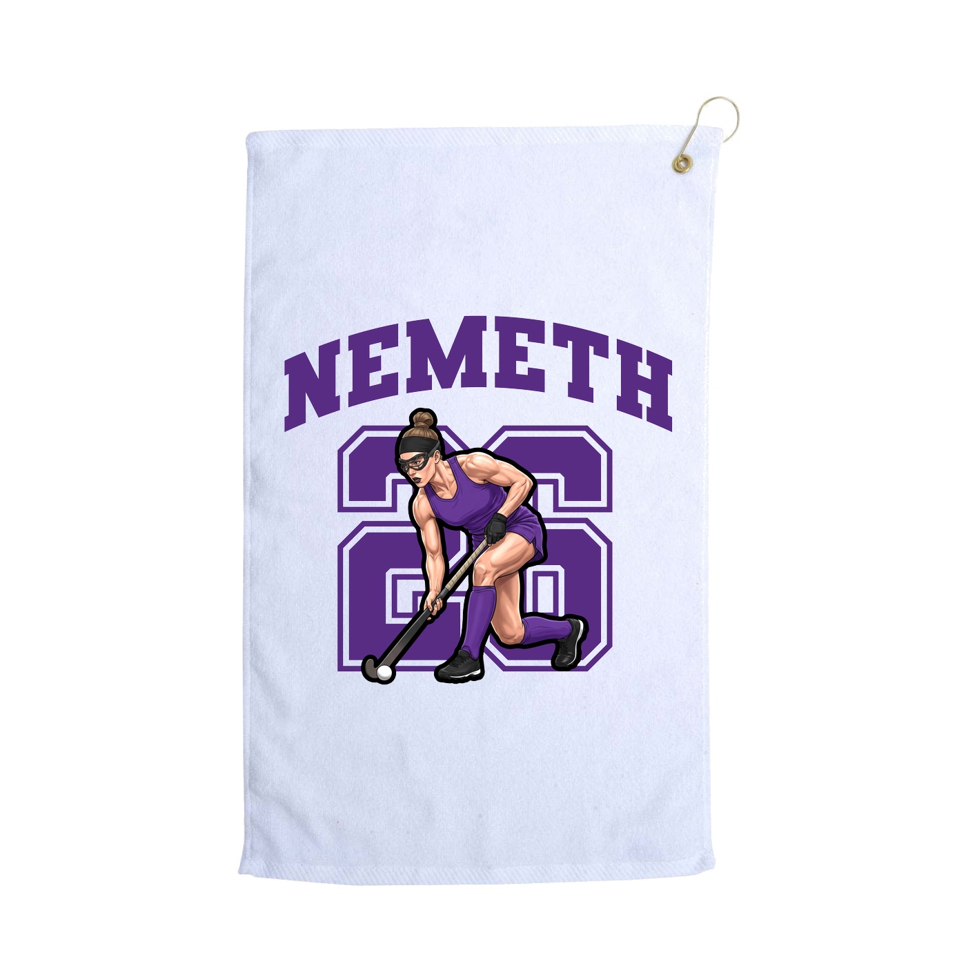 Golf Towel — Number in White