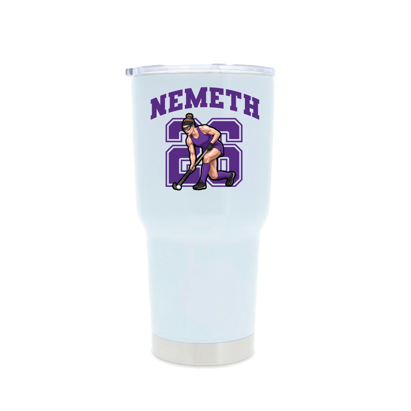 30oz Stainless Steel Tumbler — Number in White