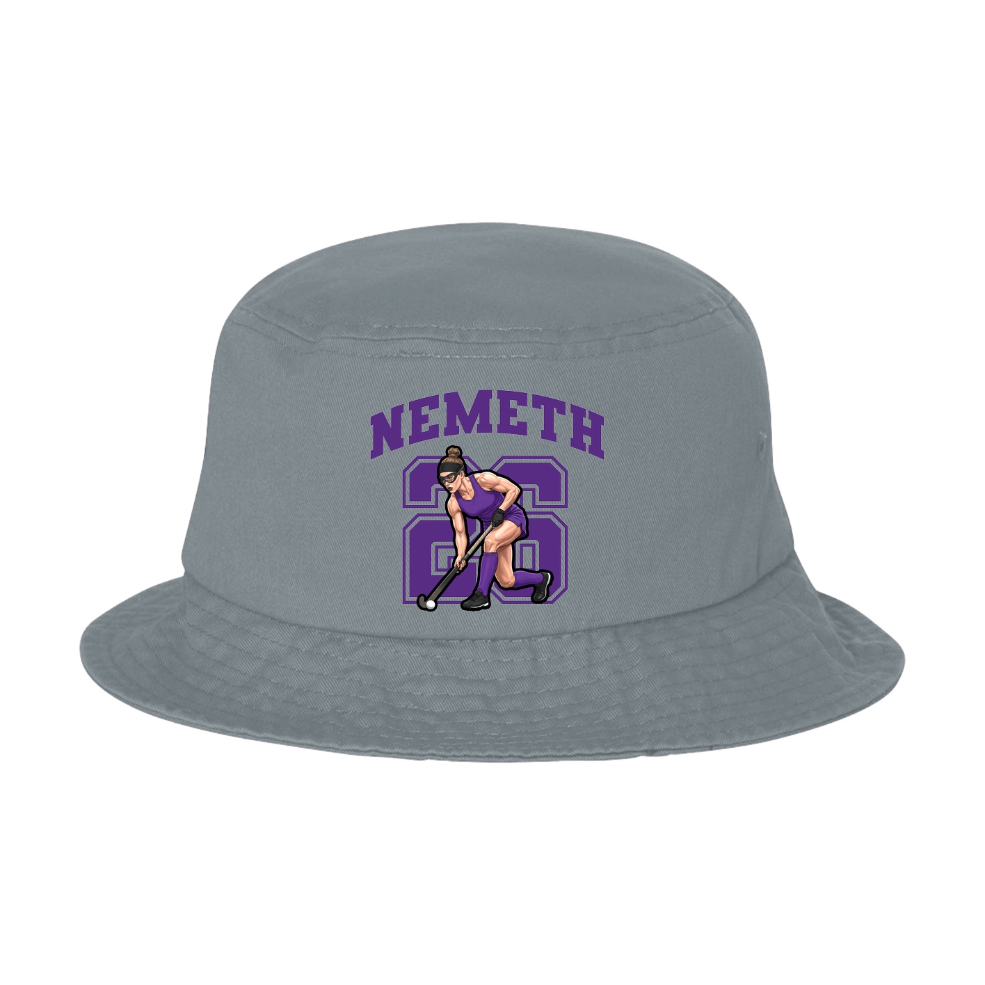 Bucket Cap — Number in Grey