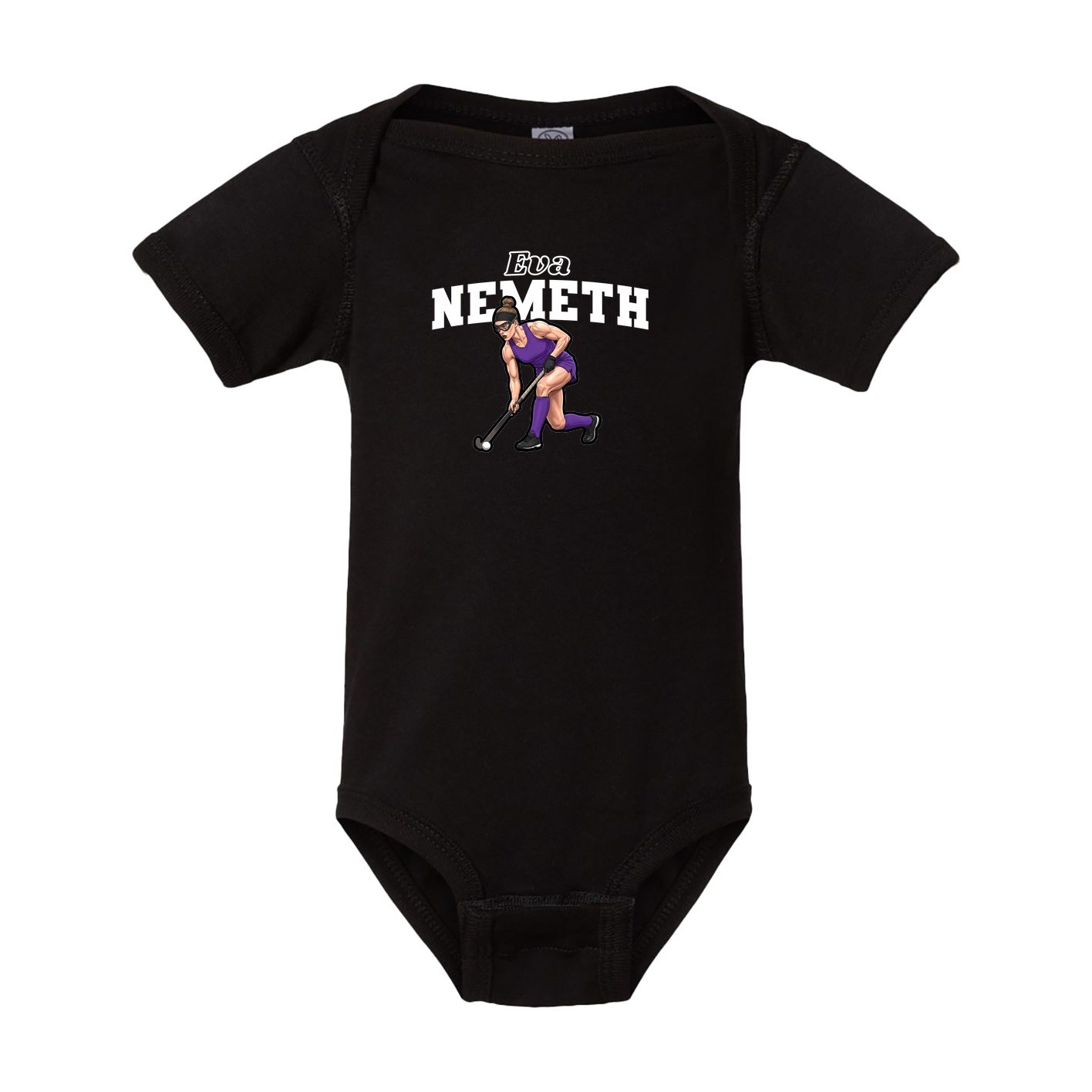 Baby Onesie — Name Arch in Black