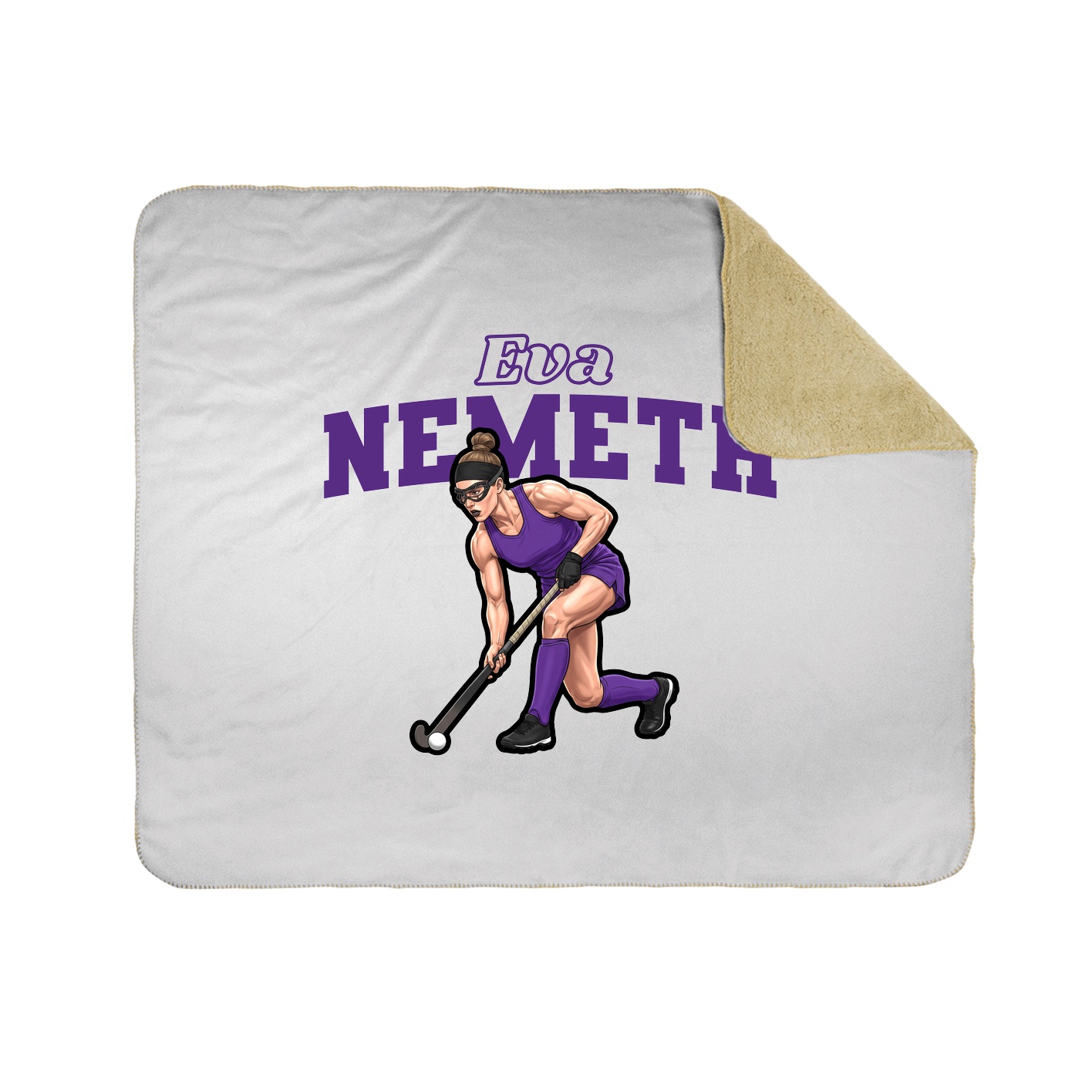 Throw Blanket — Name Arch in White