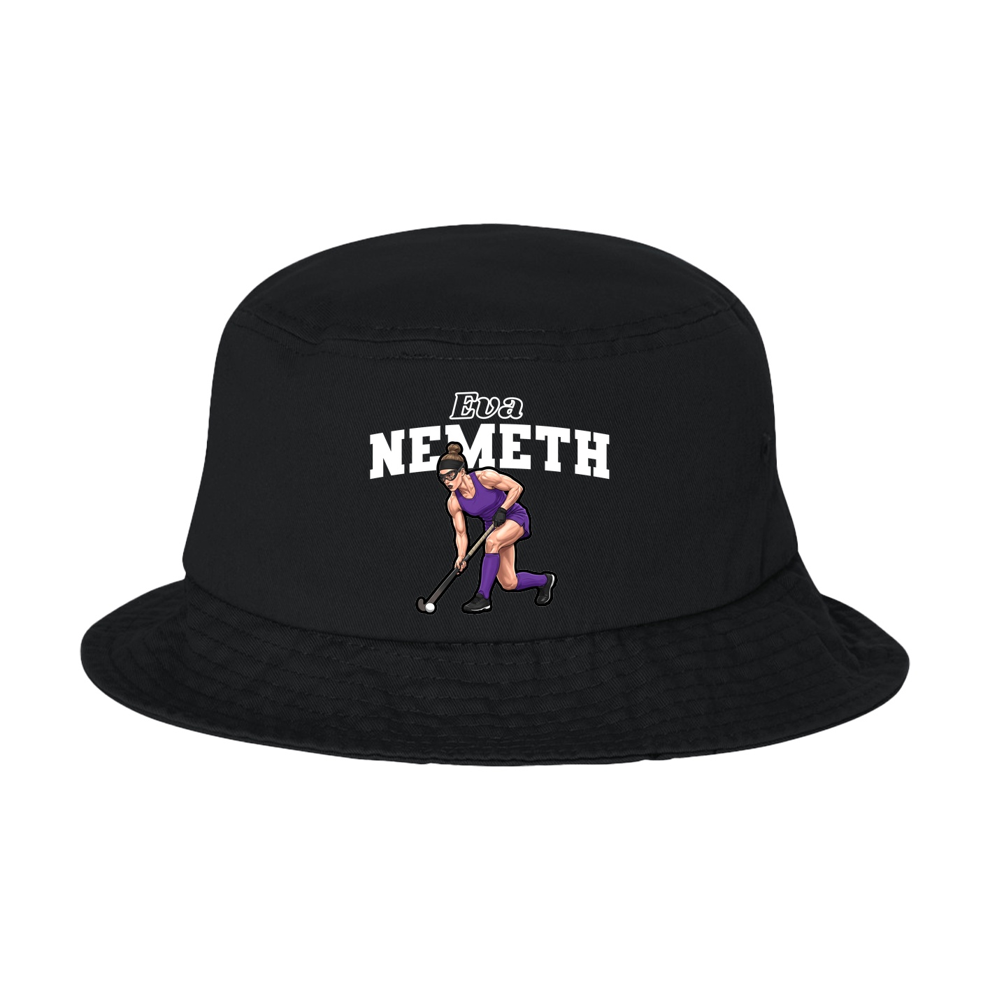 Bucket Cap — Name Arch in Black