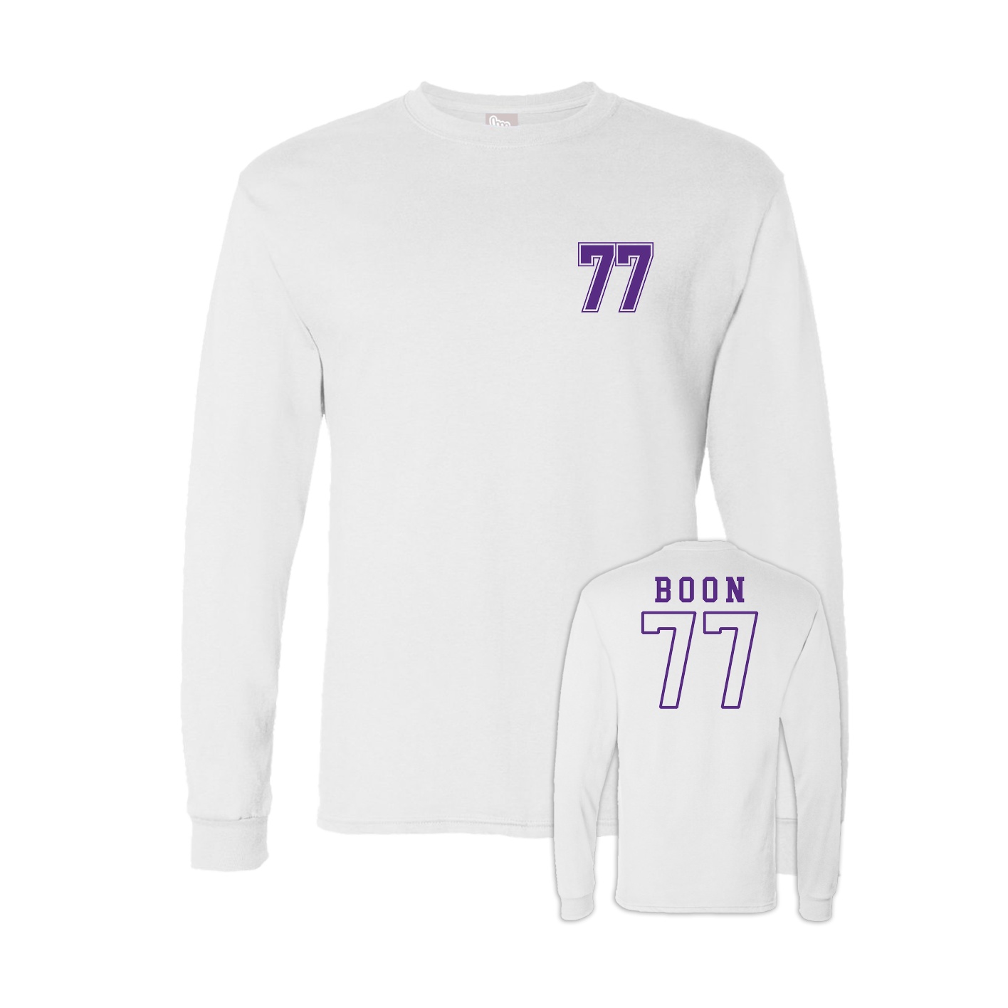 Long Sleeve Tee — Chest Back in White