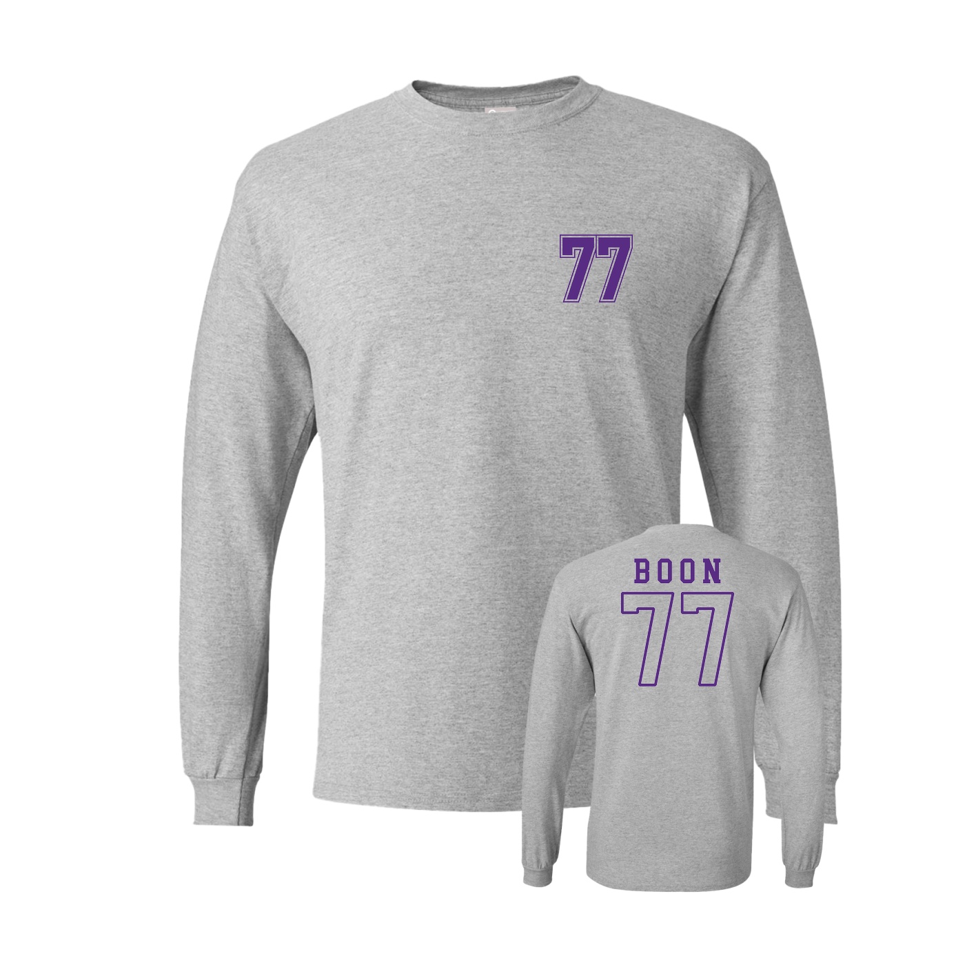Long Sleeve Tee — Chest Back in Grey