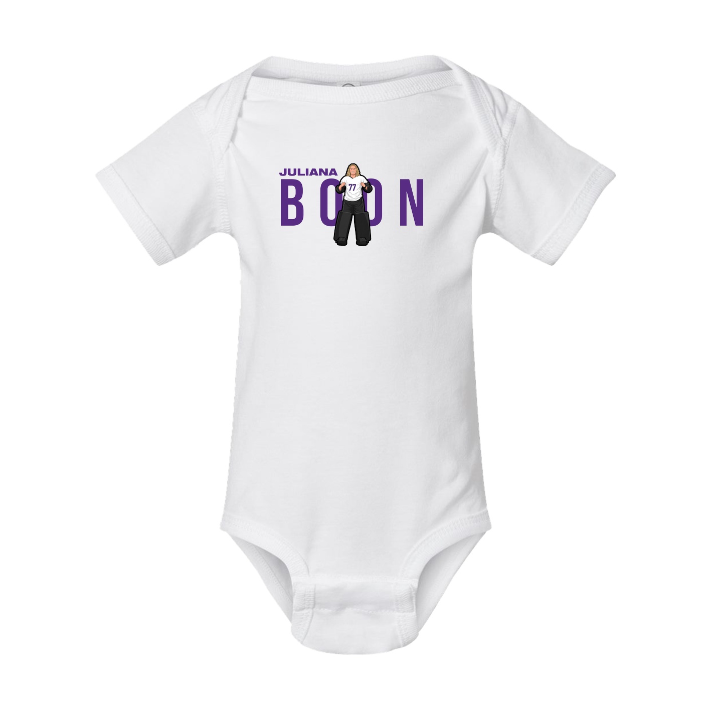Baby Onesie — Player Name in White